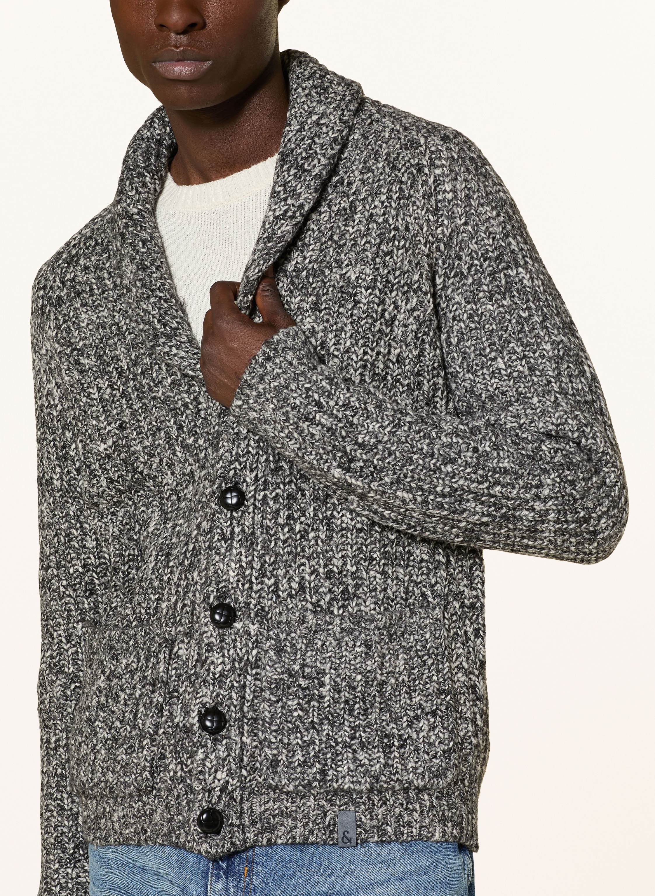 Thumbnail - Colours & Sons Strickjacke grau