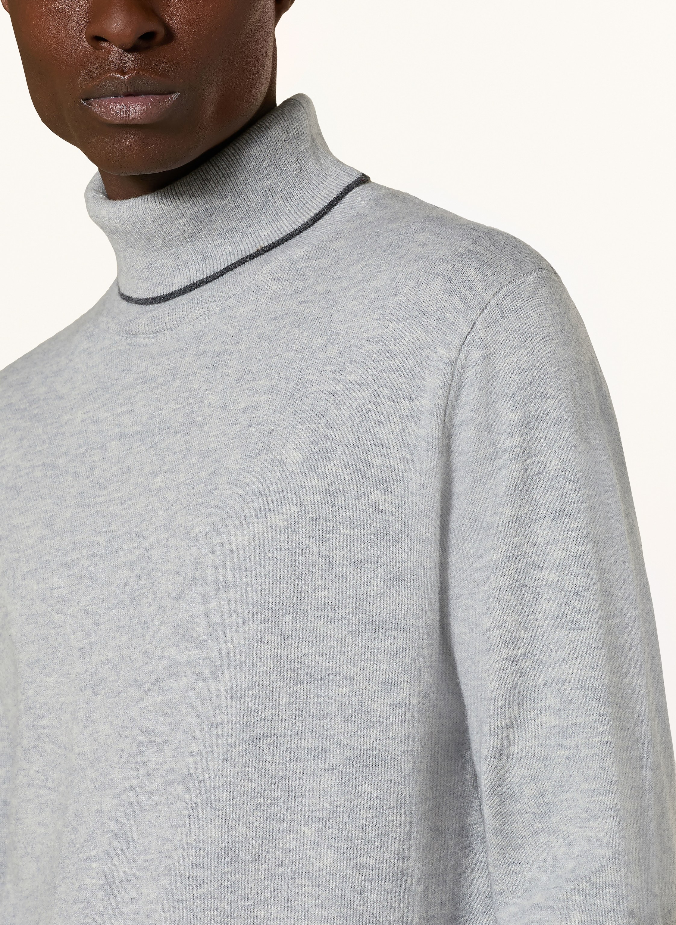 Thumbnail - Colours & Sons Rollkragenpullover Mit Merinowolle grau