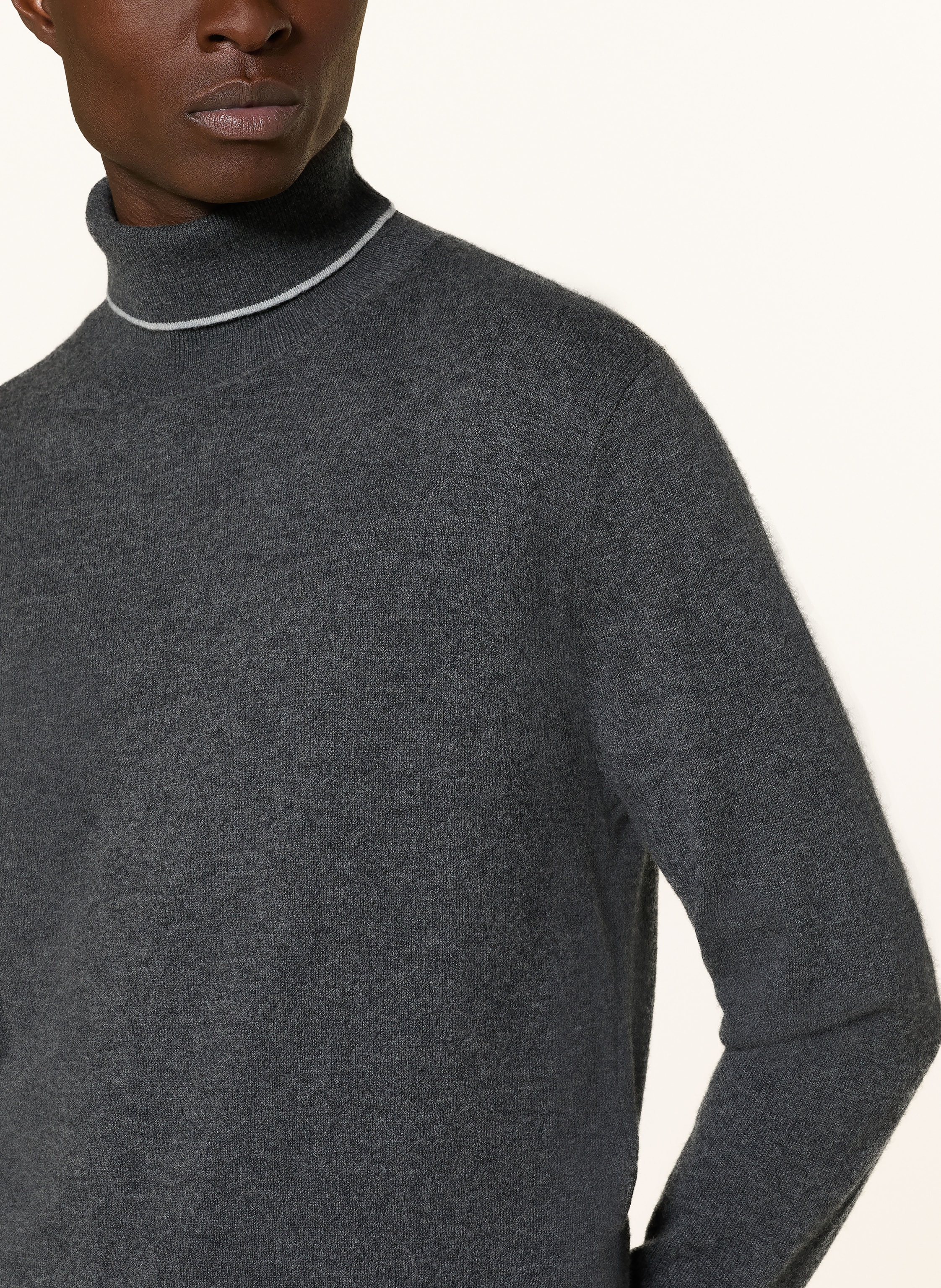 Thumbnail - Colours & Sons Rollkragenpullover Mit Merinowolle grau