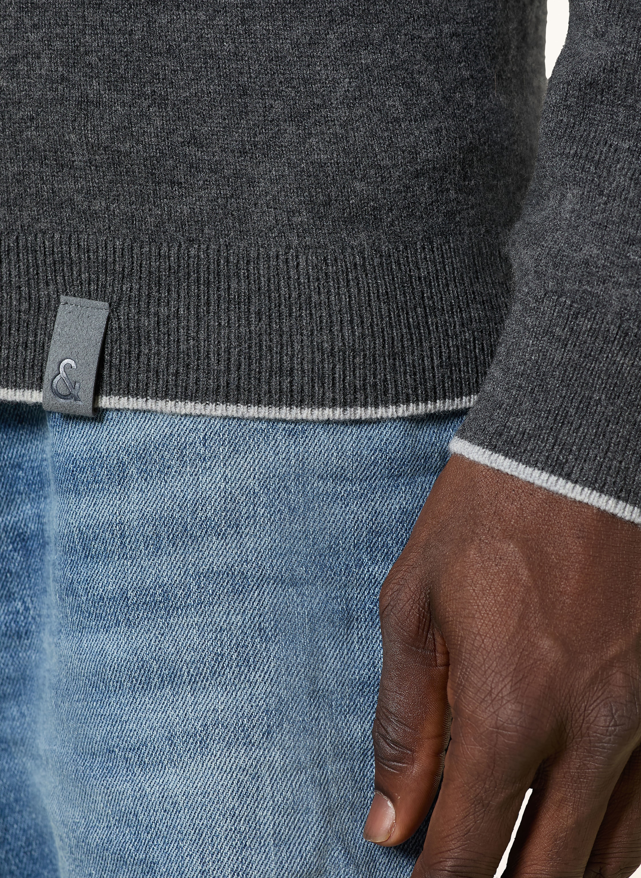 Thumbnail - Colours & Sons Rollkragenpullover Mit Merinowolle grau