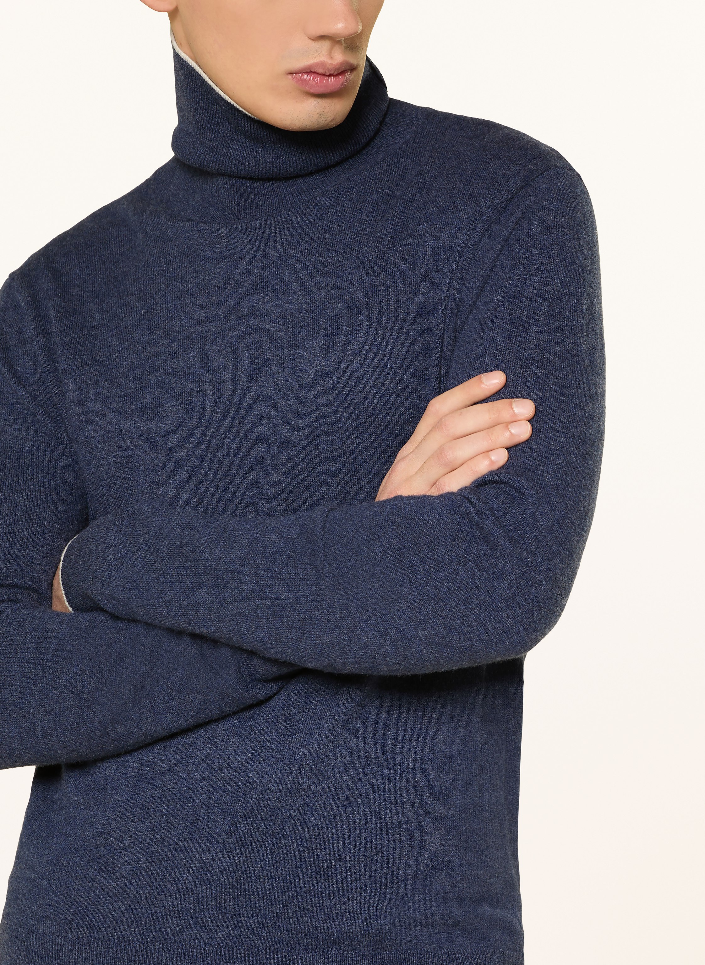Thumbnail - Colours & Sons Rollkragenpullover Mit Merinowolle blau