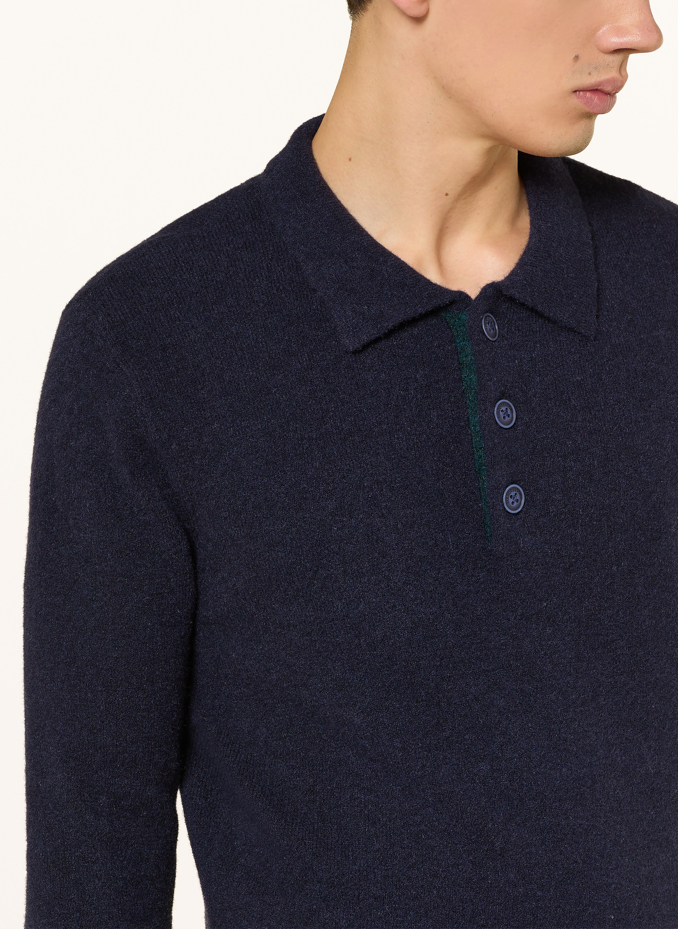 Thumbnail - Colours & Sons Strick-Poloshirt blau