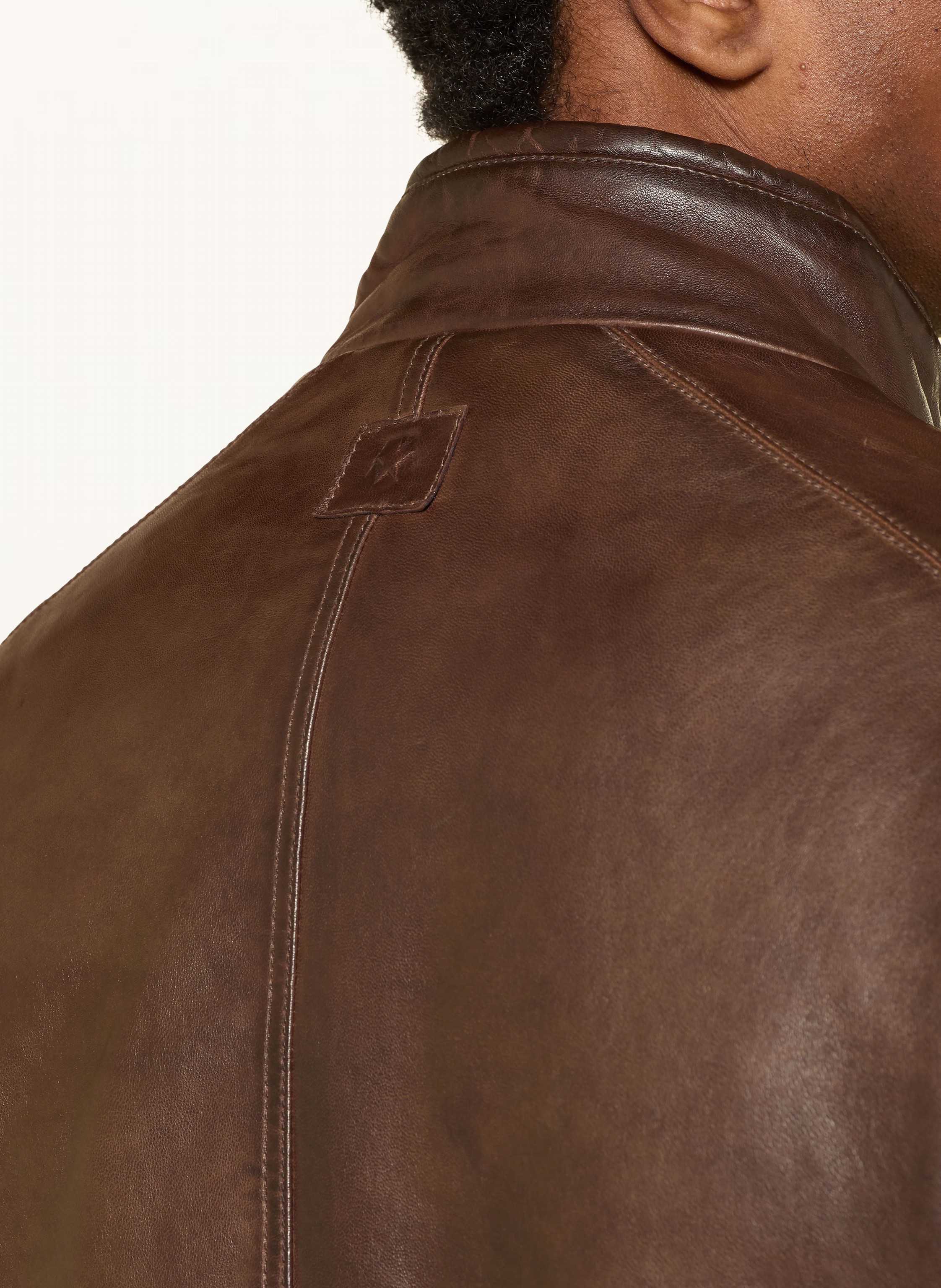 Thumbnail - Milestone Lederjacke Msbarney Mit Herausnehmbarer Blende braun