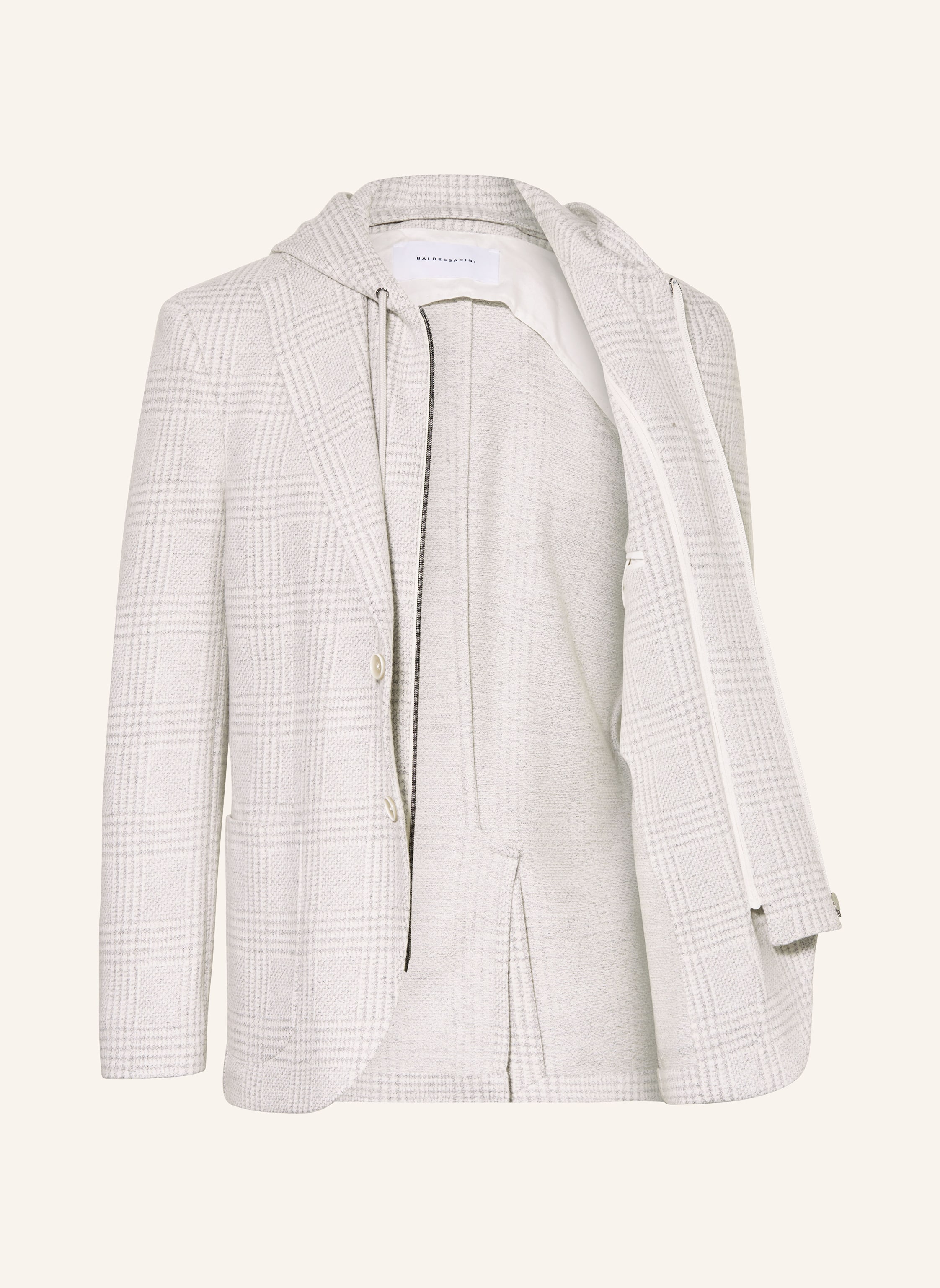 Thumbnail - Baldessarini Sakko Santo Extra Slim Fit Mit Herausnehmbarer Blende grau