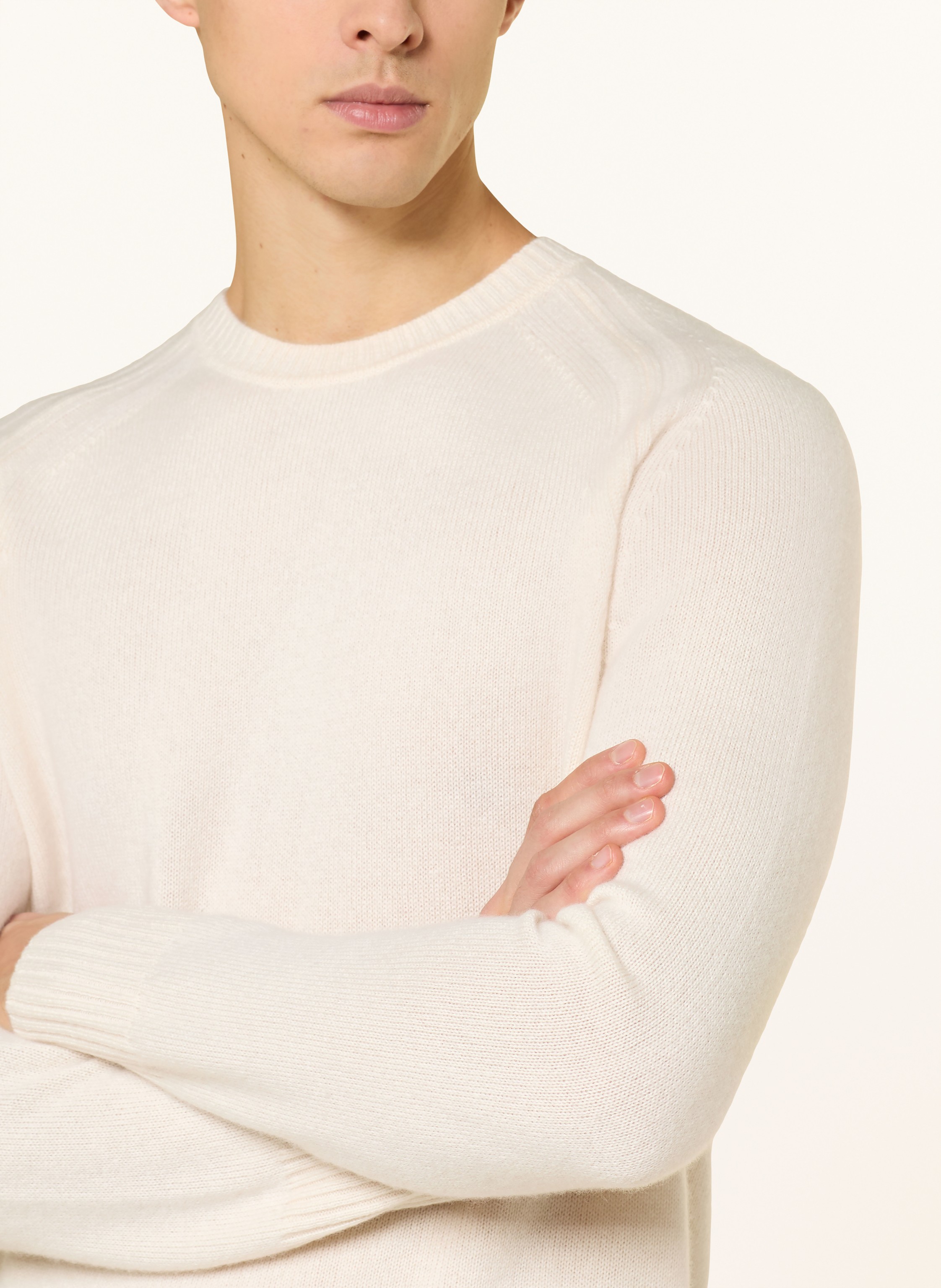 Thumbnail - Boss Cashmere-Pullover Halvo weiss