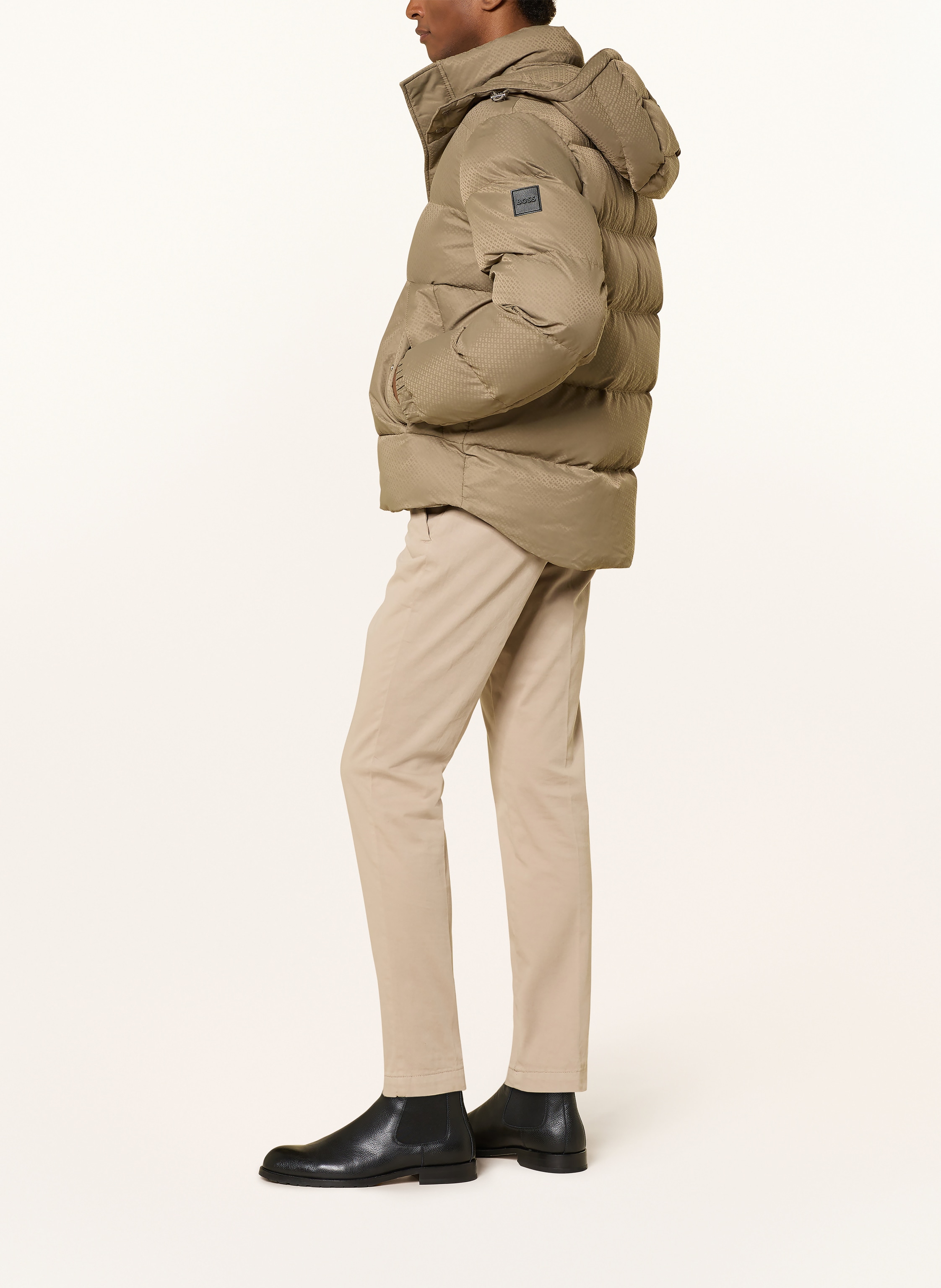 Thumbnail - Boss Steppjacke Corbinian Mit Abnehmbarer Kapuze braun