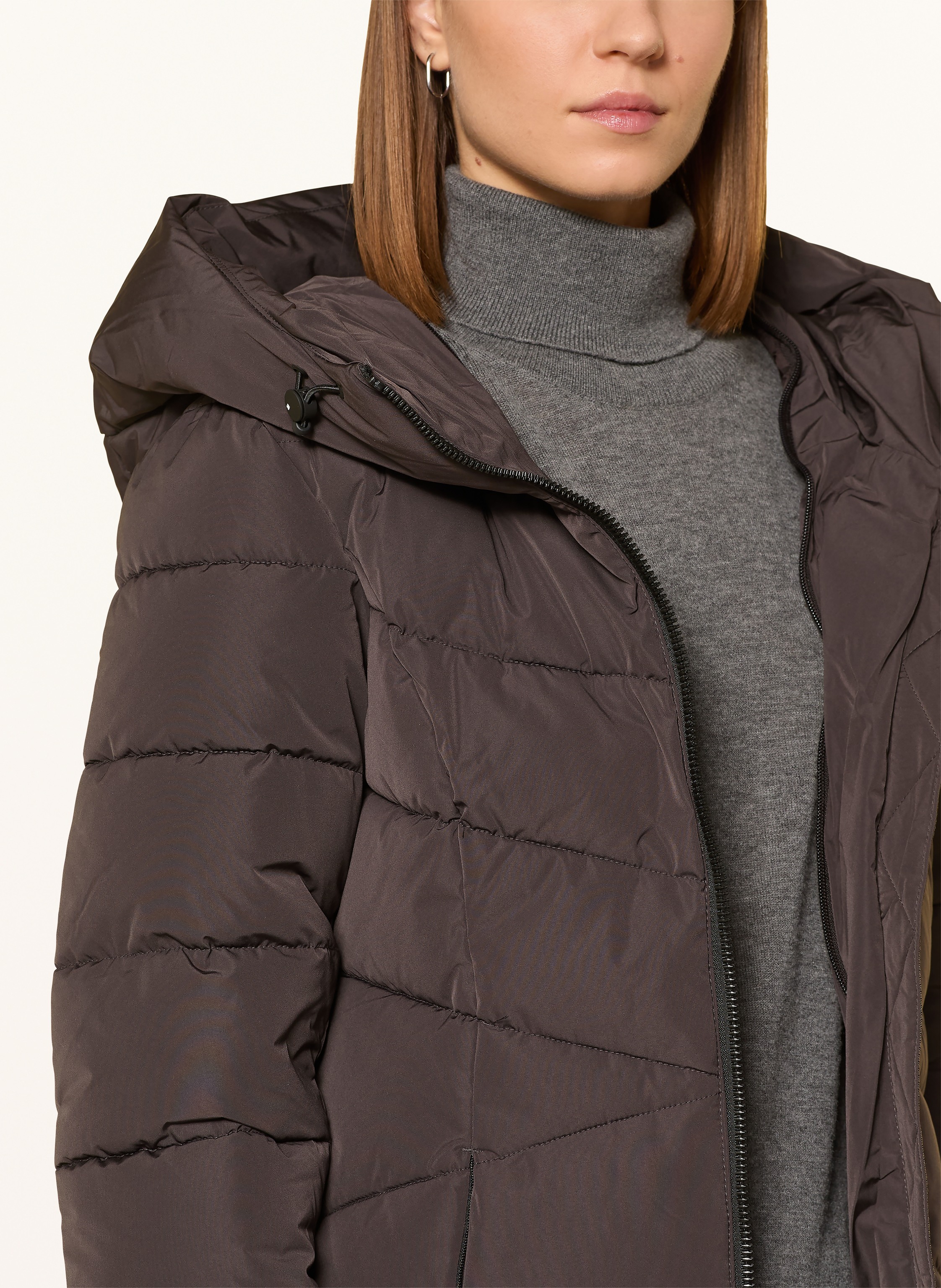 Thumbnail - Khujo Steppmantel Dier Mit Abnehmbarer Blende braun