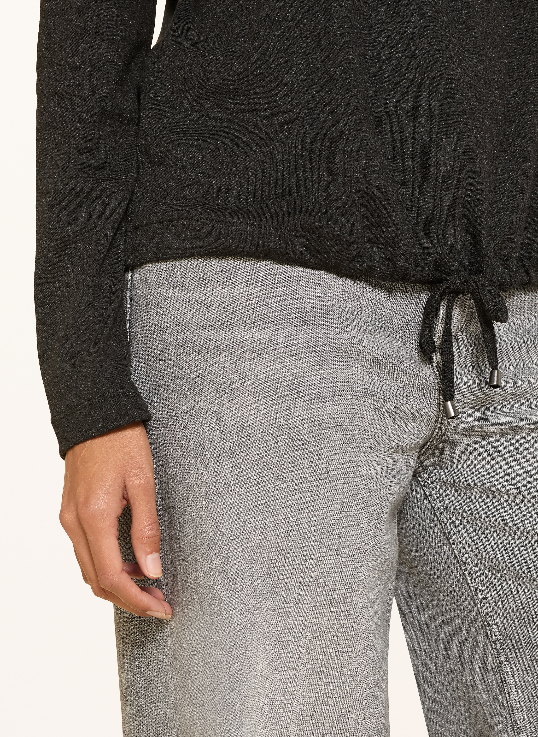 Thumbnail - Marc Aurel Longsleeve Mit Schmucksteinen grau