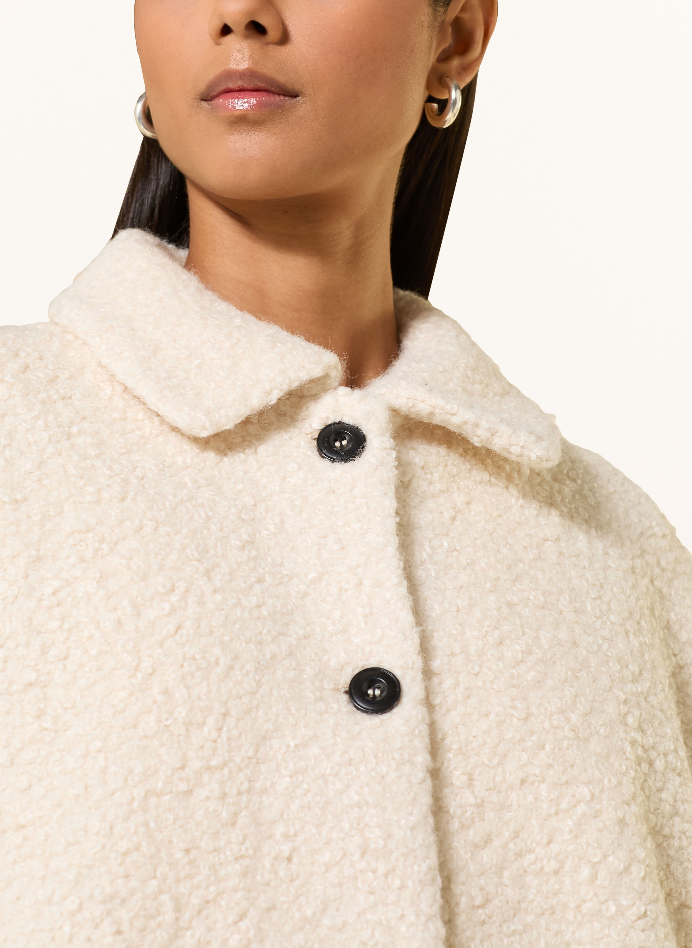 Thumbnail - Miss Lagotte Bouclé-Mantel weiss