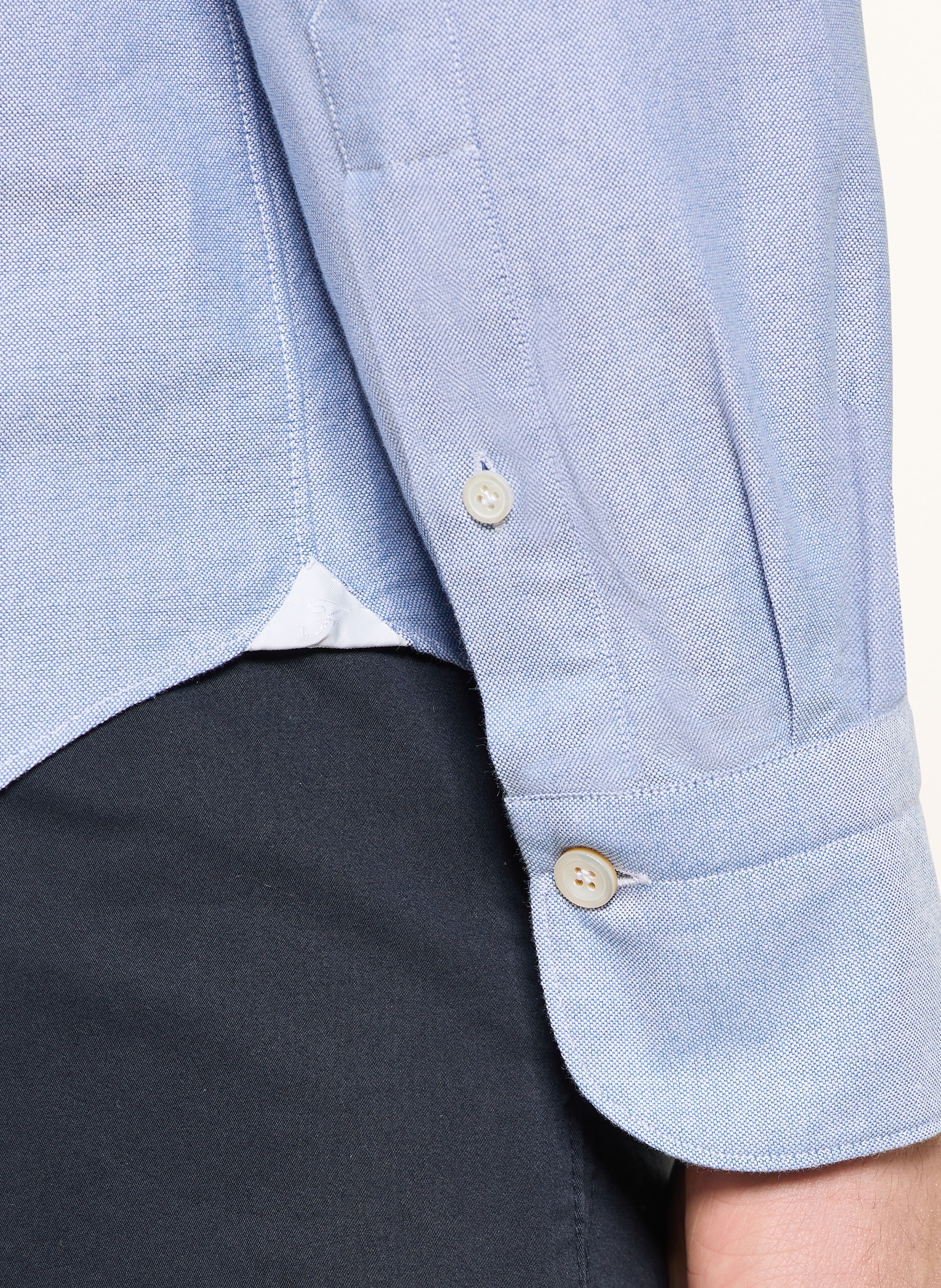 Thumbnail - Finamore 1925 Oxfordhemd Sergio Tokyo Slim Fit blau