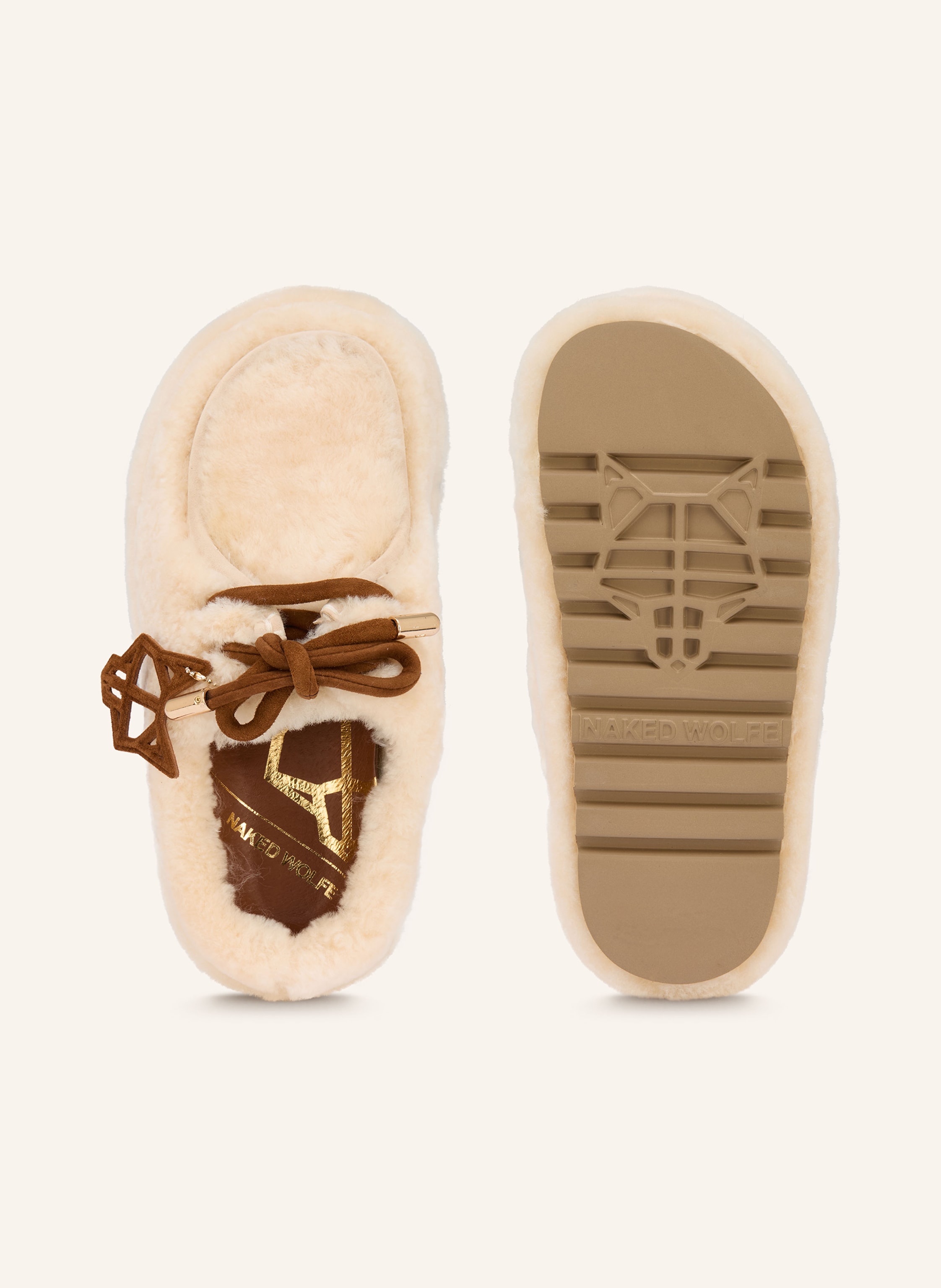 Thumbnail - Naked Wolfe Plateau-Pantoletten Blizzard weiss