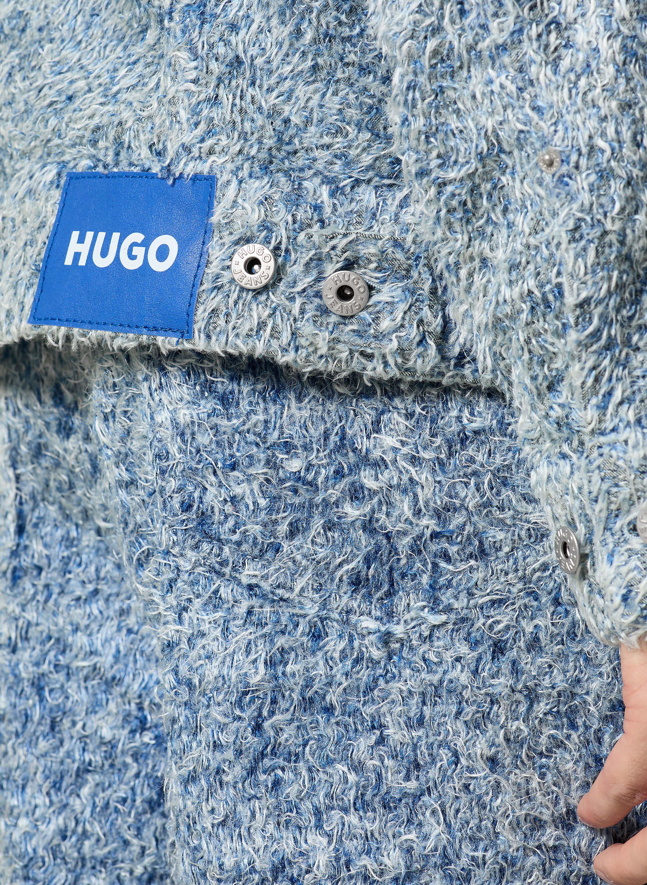 Thumbnail - Hugo Bouclé-Jacke Kirkby blau
