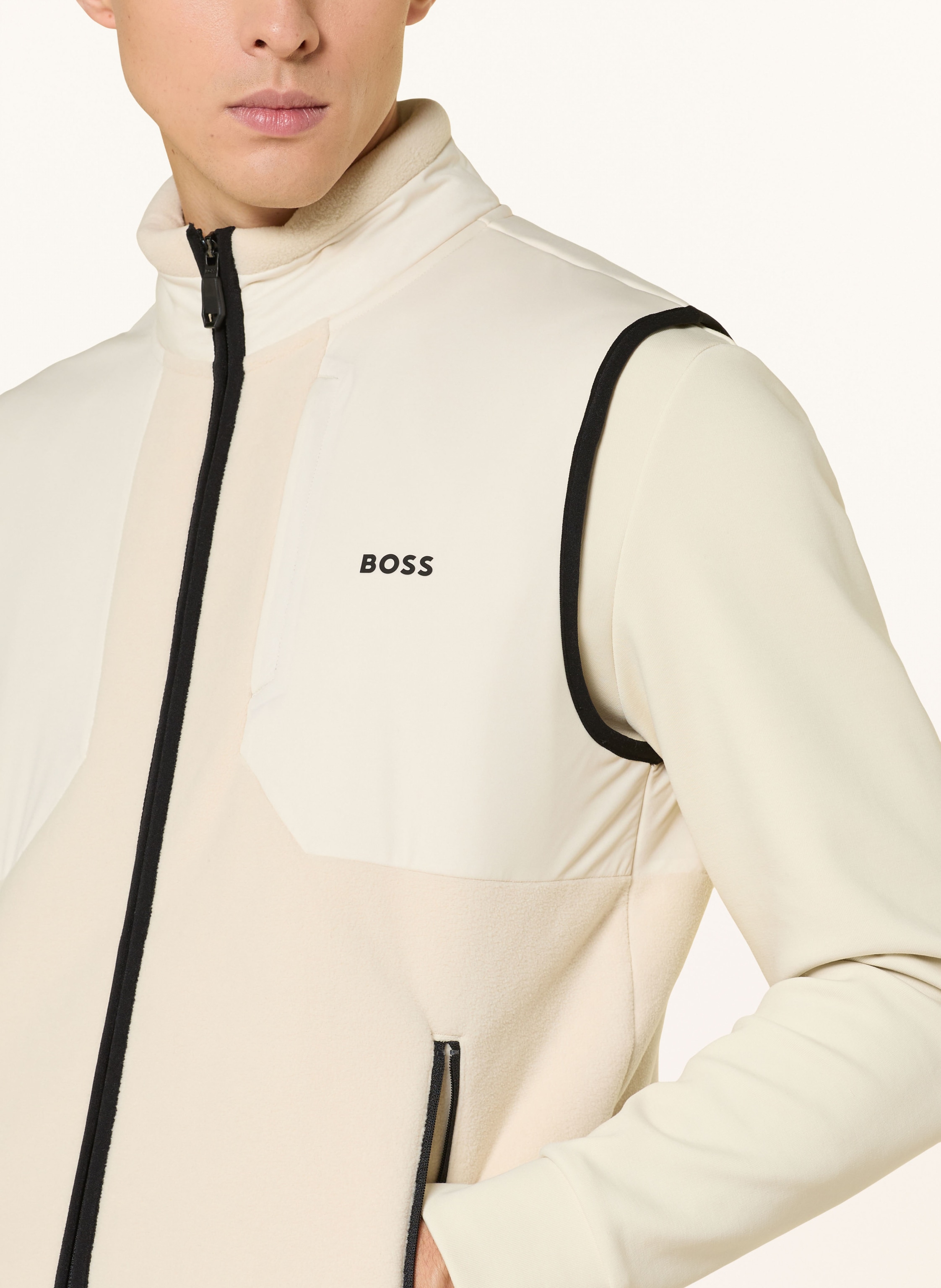 Thumbnail - Boss Fleece-Weste Sveedy beige