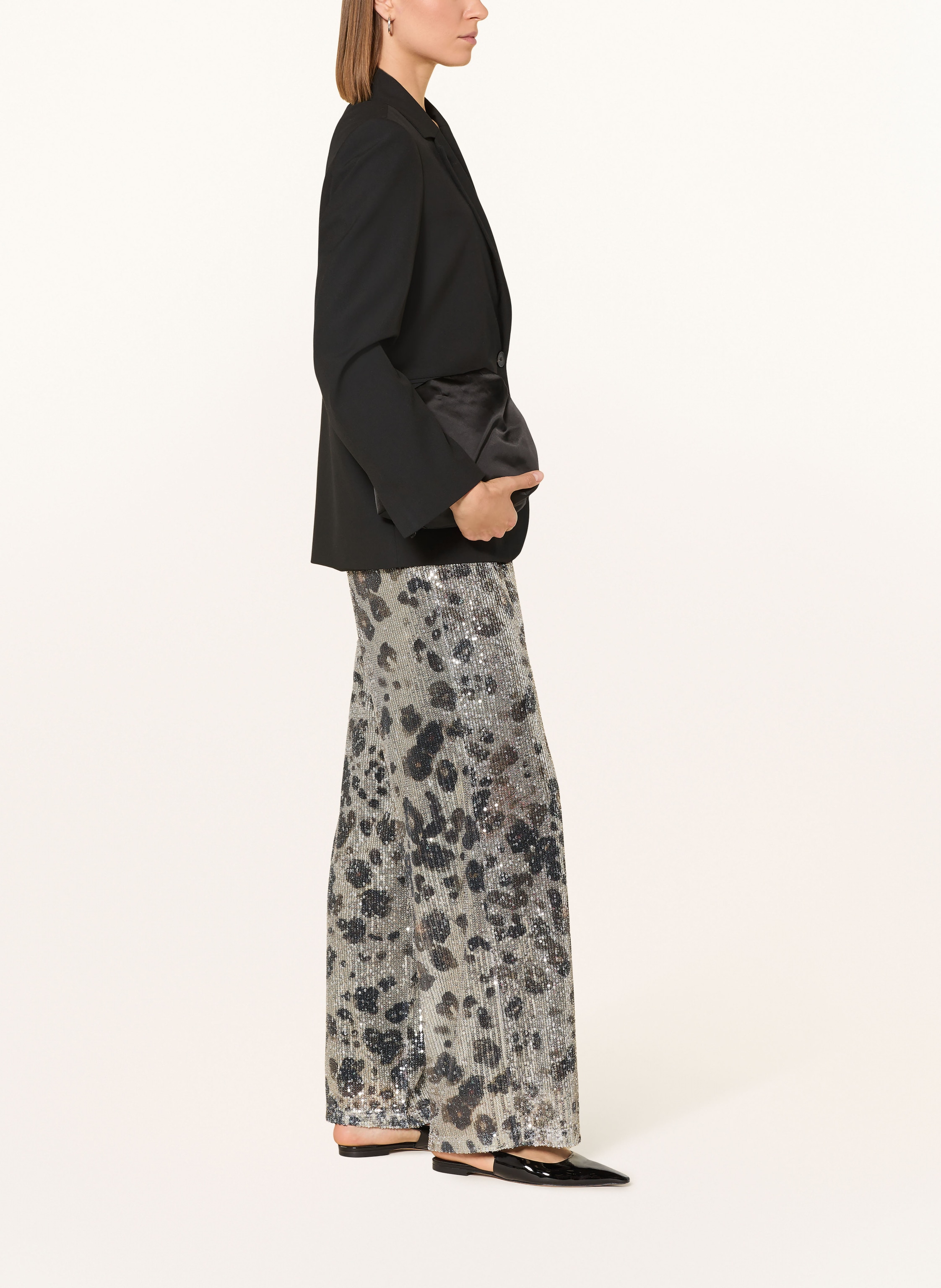 Thumbnail - Betty Barclay Marlenehose Mit Pailletten grau