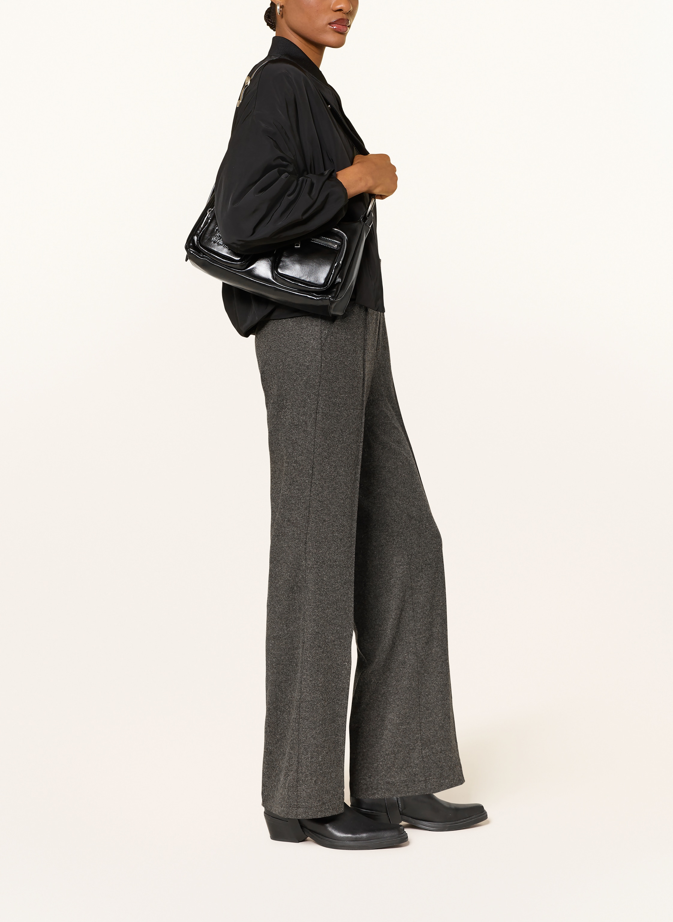 Thumbnail - Cambio Marlenehose Ava Aus Jersey grau