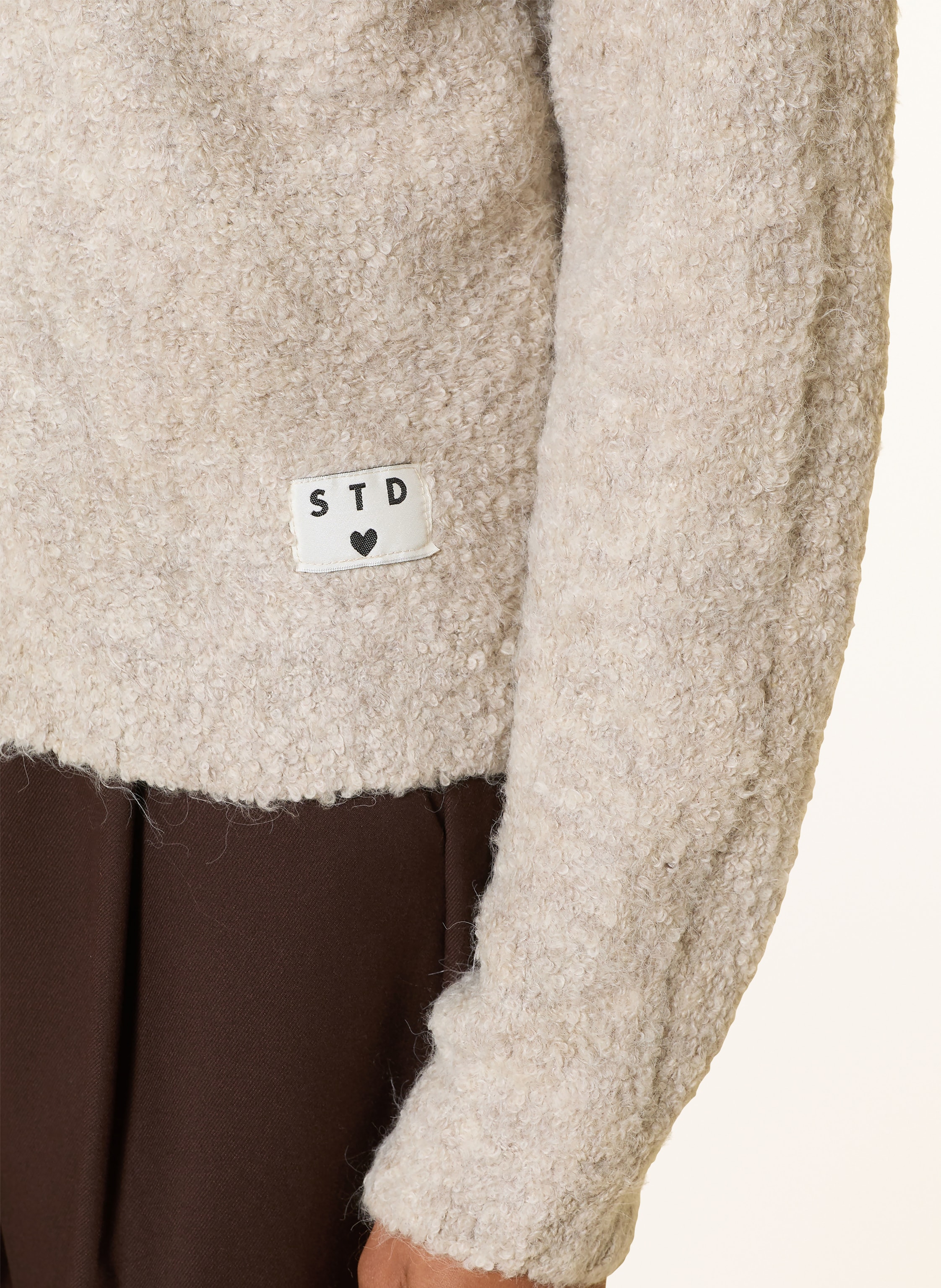 Thumbnail - Ichi Bouclé-Strickjacke Ihblarisa weiss