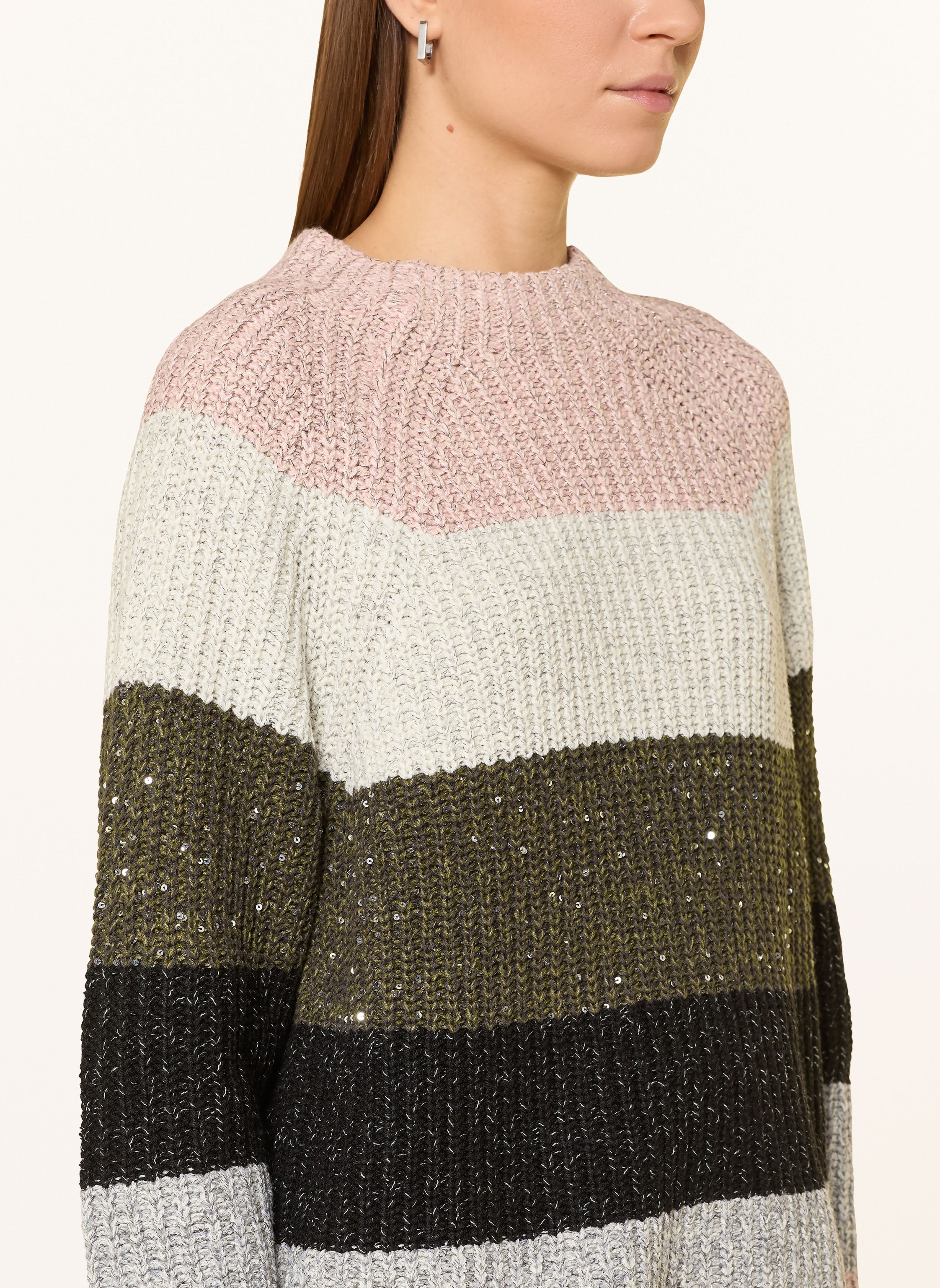 Thumbnail - Oui Pullover Mit Pailletten gruen