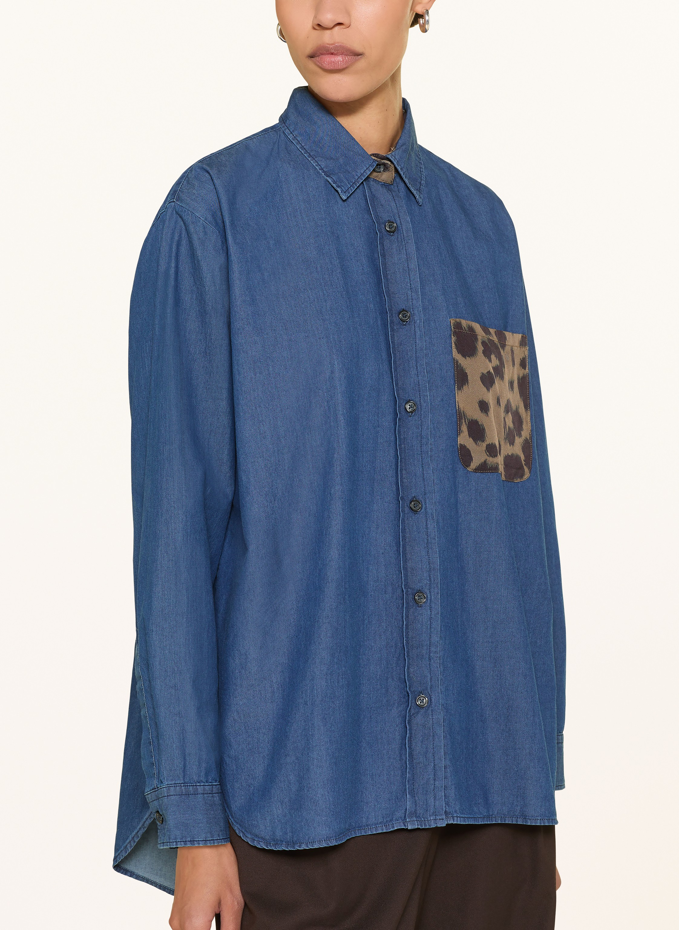 Thumbnail - Lilienfels Jeansbluse blau