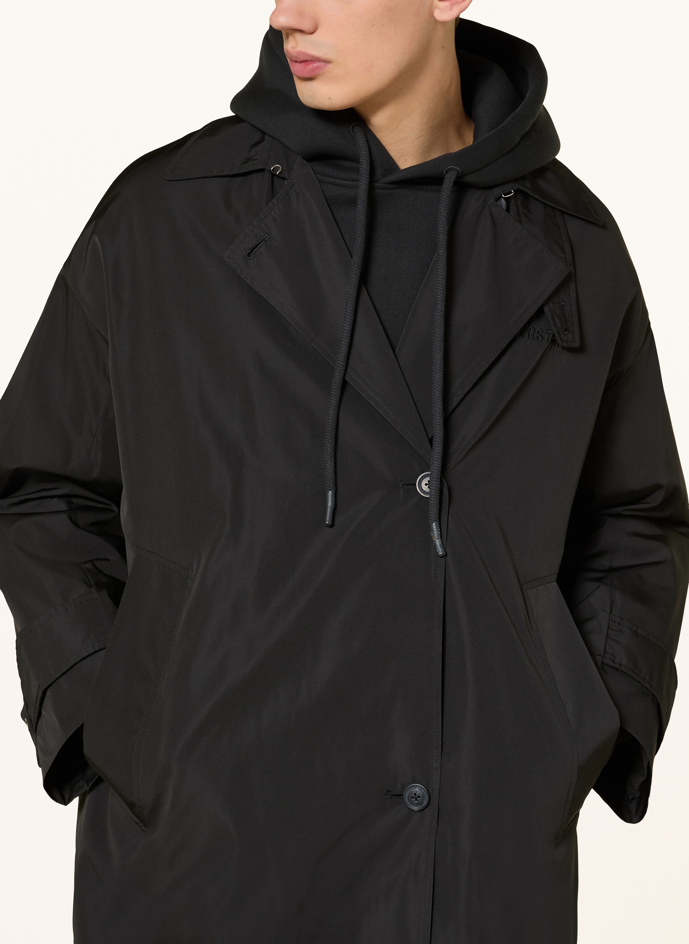 Thumbnail - Wrstbhvr Oversized-Mantel Sanders schwarz