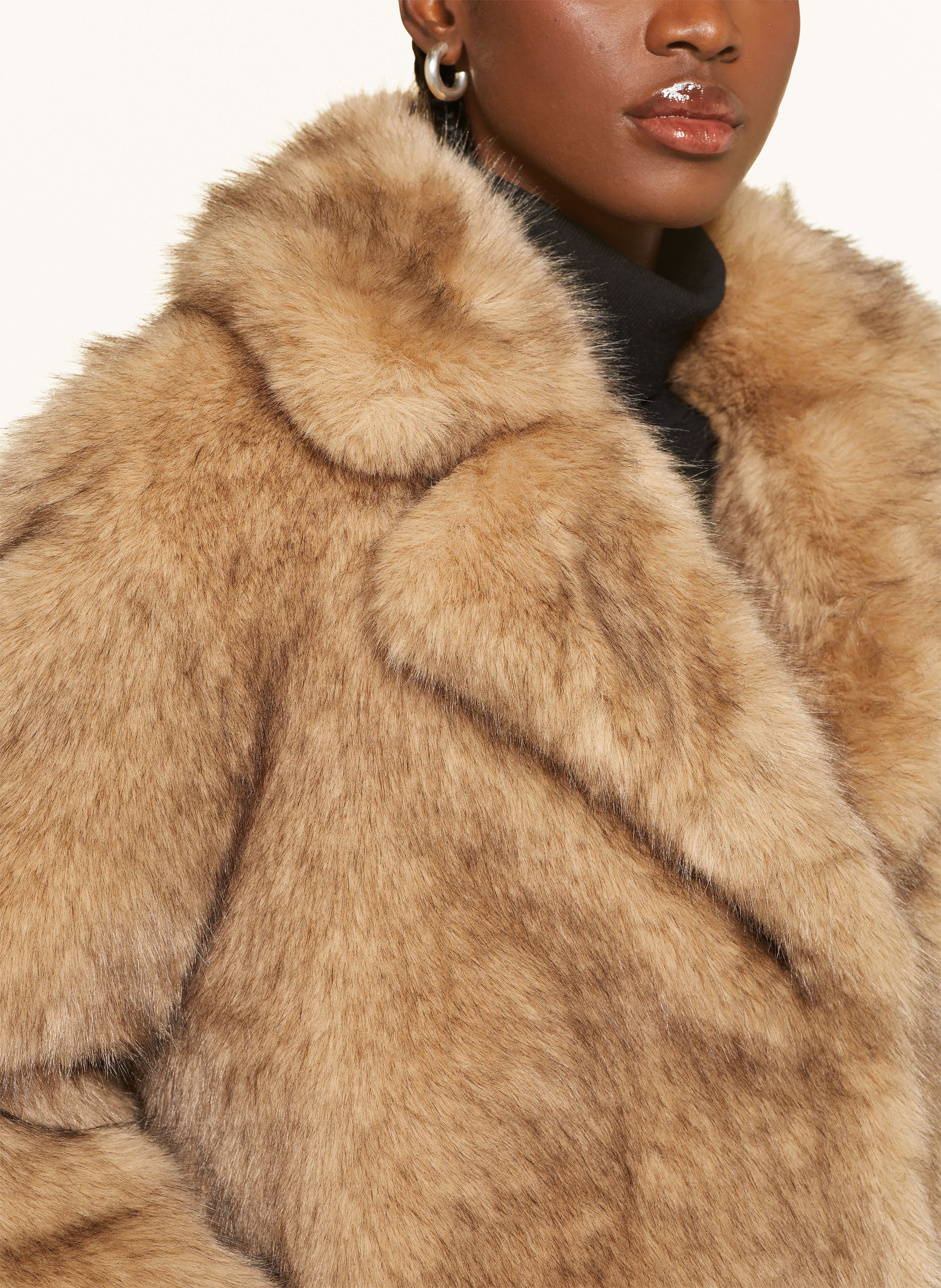 Thumbnail - Stand Studio Kunstfell-Jacke Valentina braun