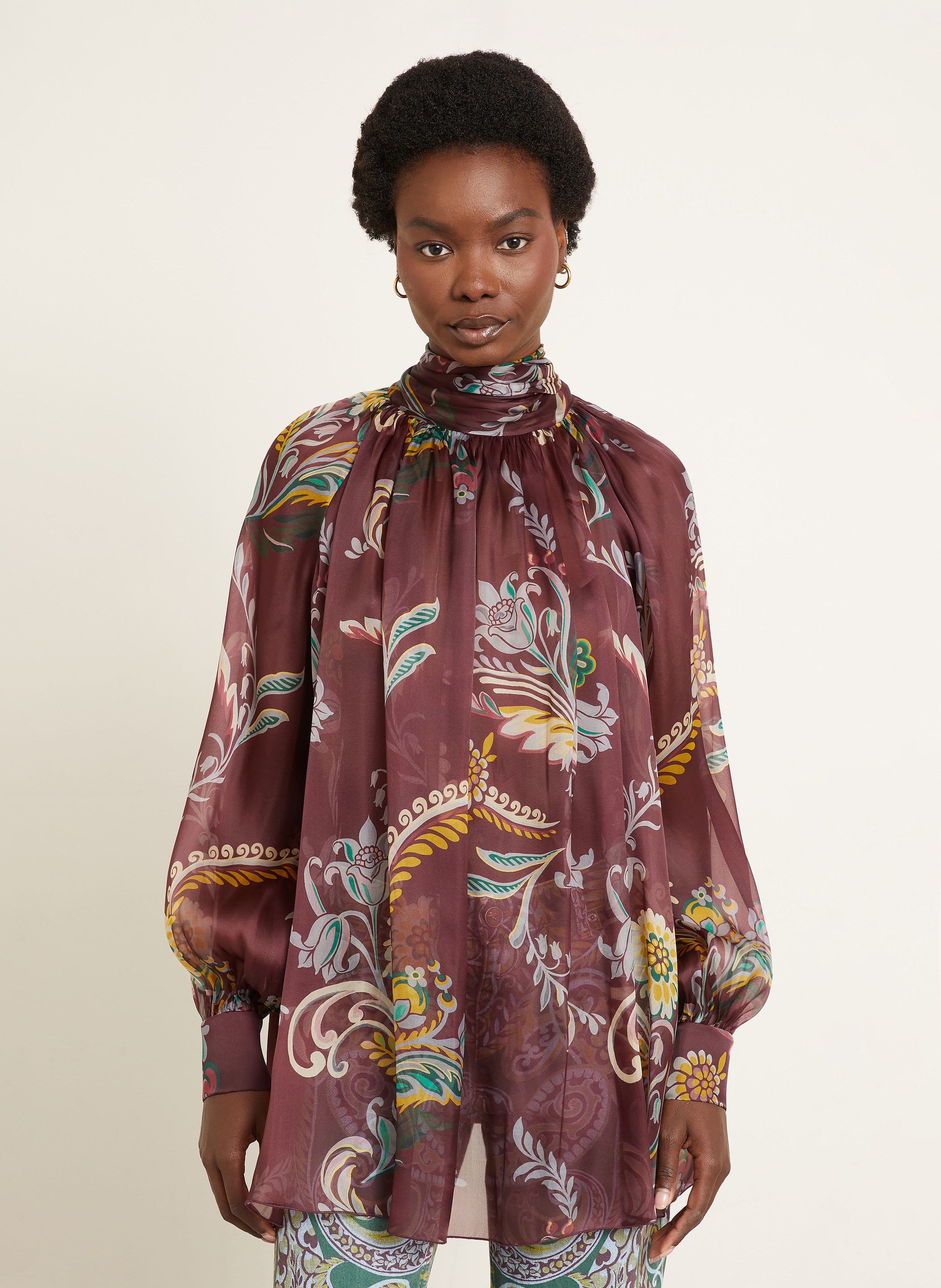 Thumbnail - Etro Blusenshirt Aus Seide rot