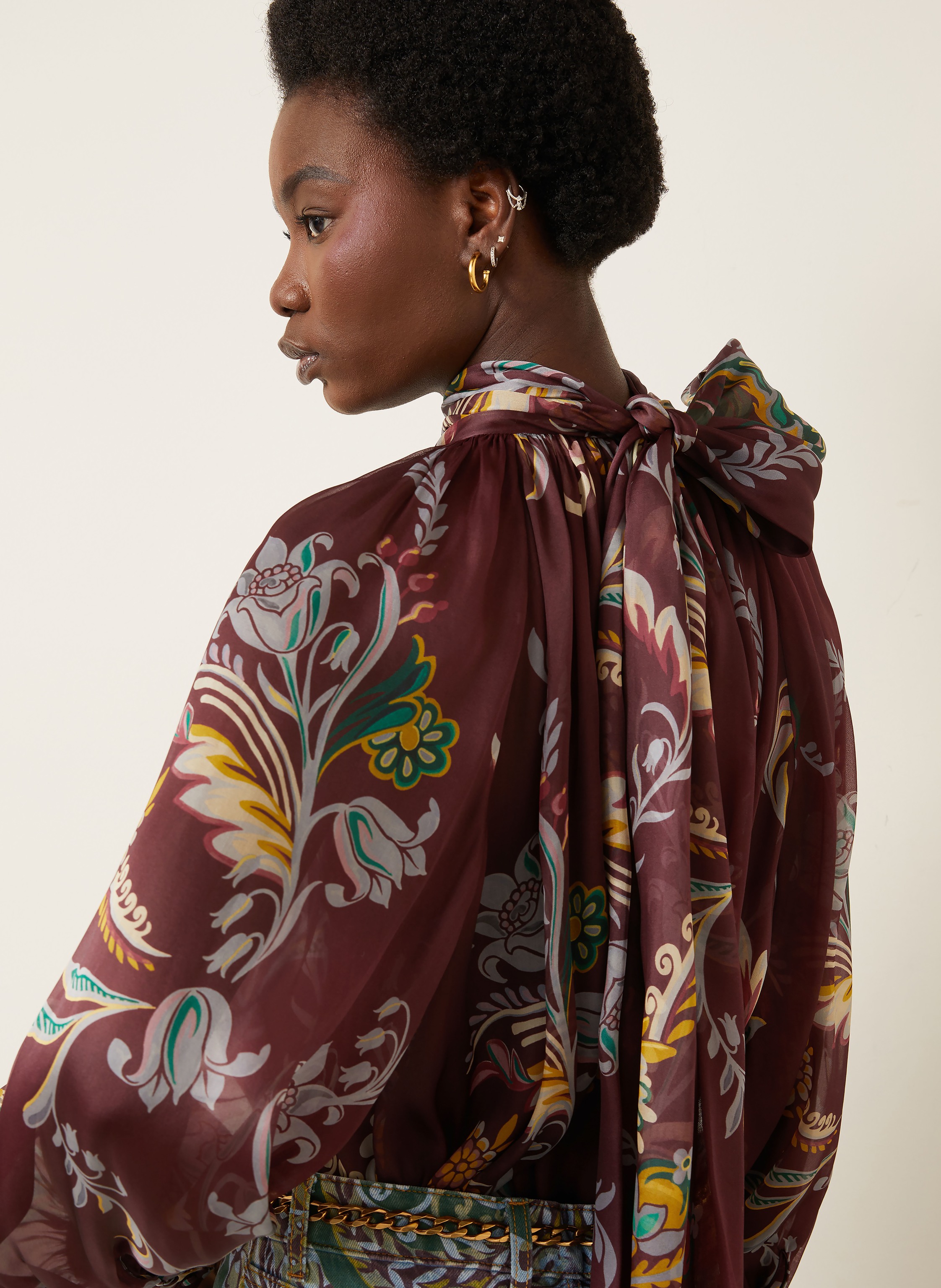 Thumbnail - Etro Blusenshirt Aus Seide rot