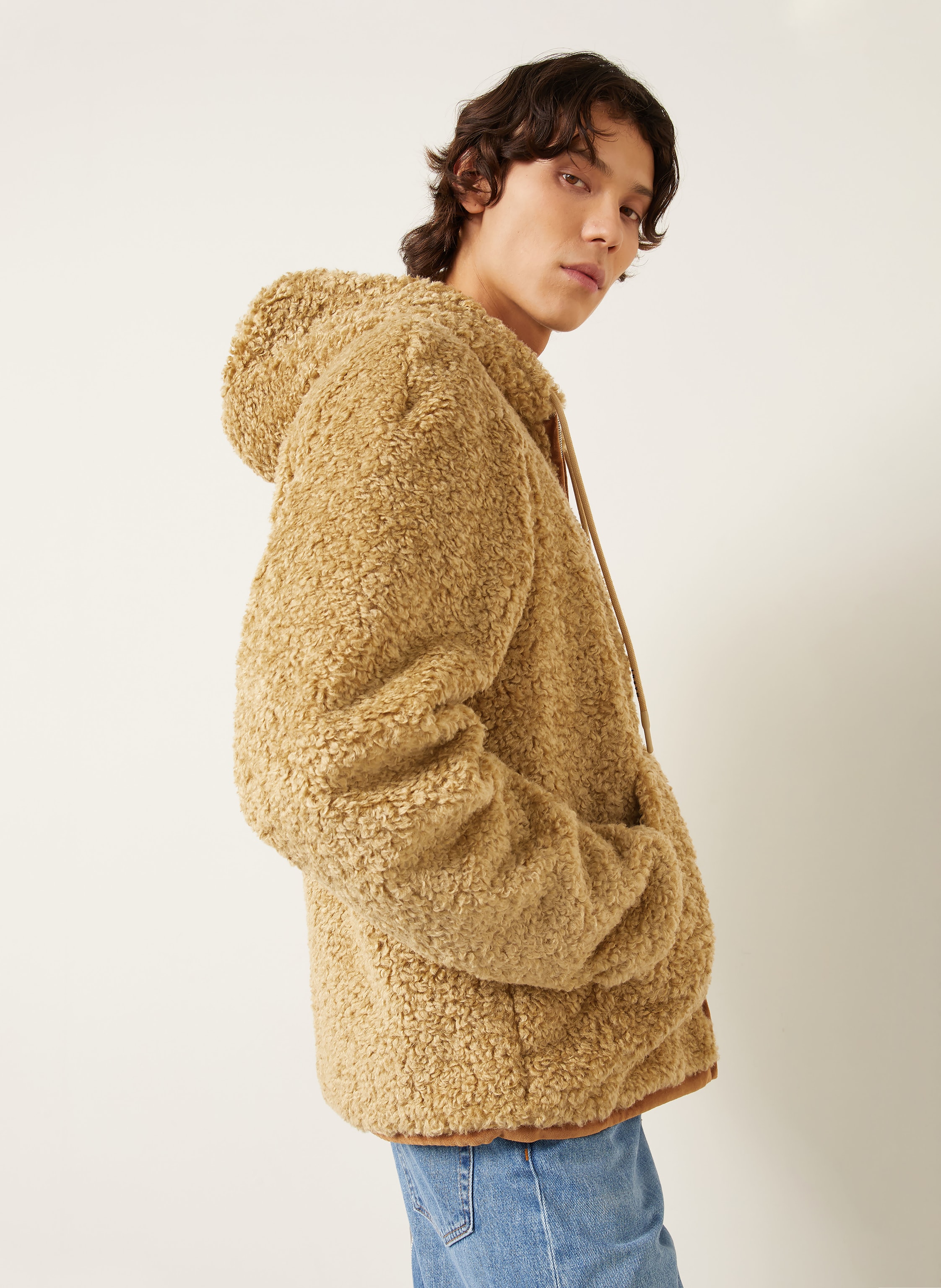 Thumbnail - Marni Teddyfell-Jacke braun