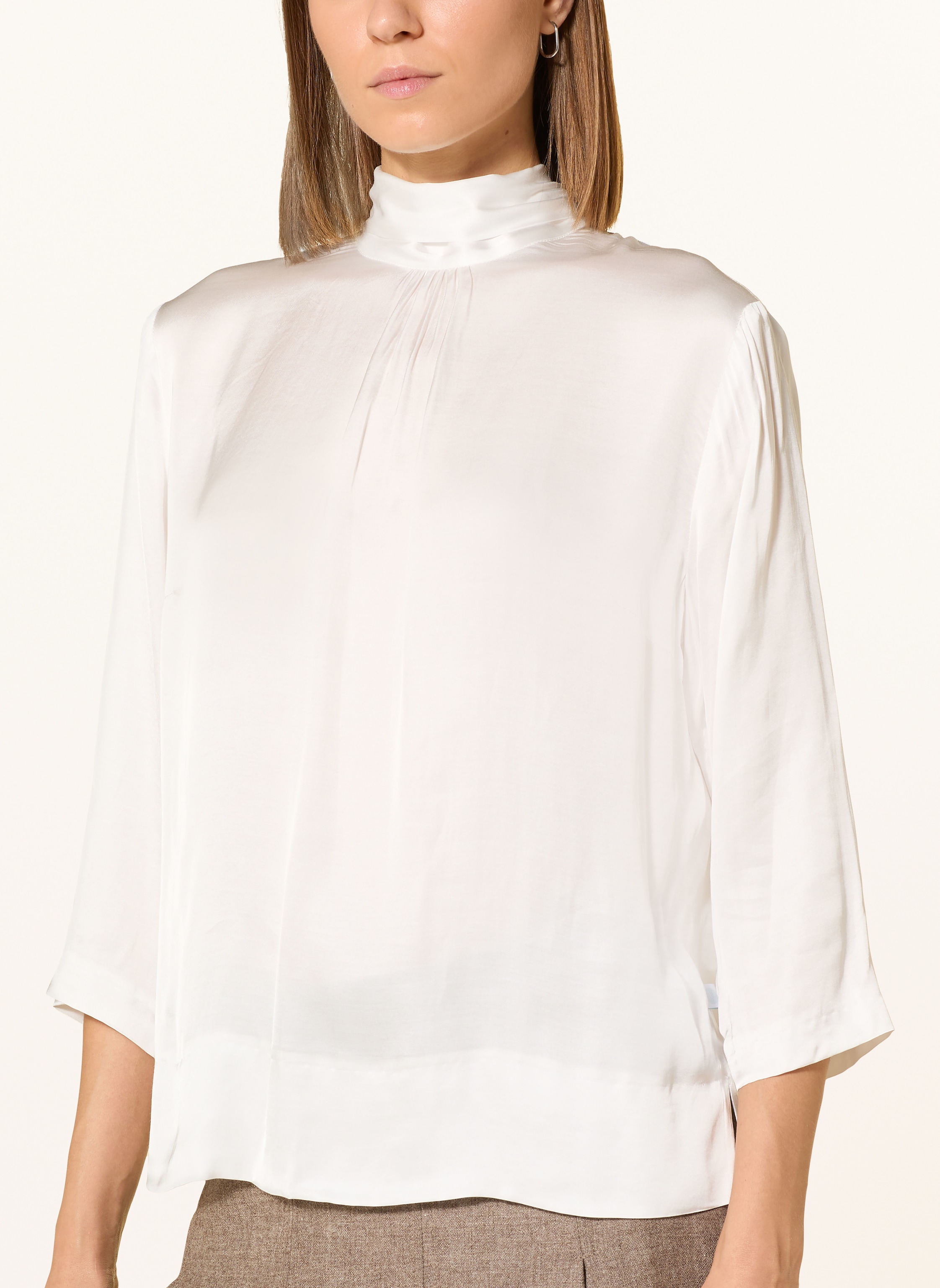 Thumbnail - Rockmacherin Schluppenbluse Antonia Mit 3/4-Arm weiss