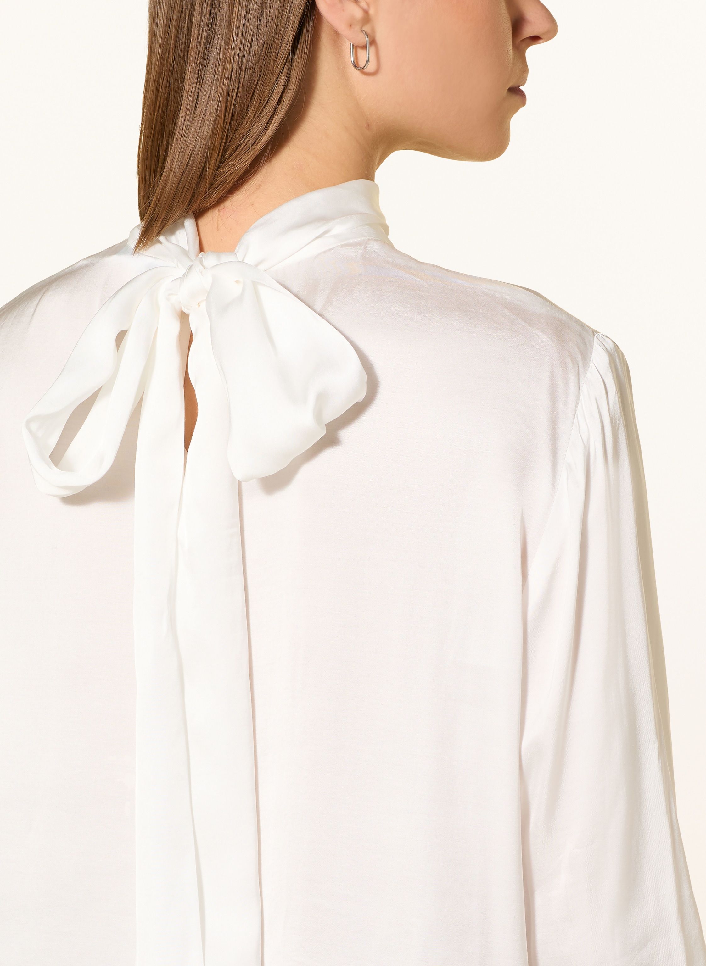 Thumbnail - Rockmacherin Schluppenbluse Antonia Mit 3/4-Arm weiss