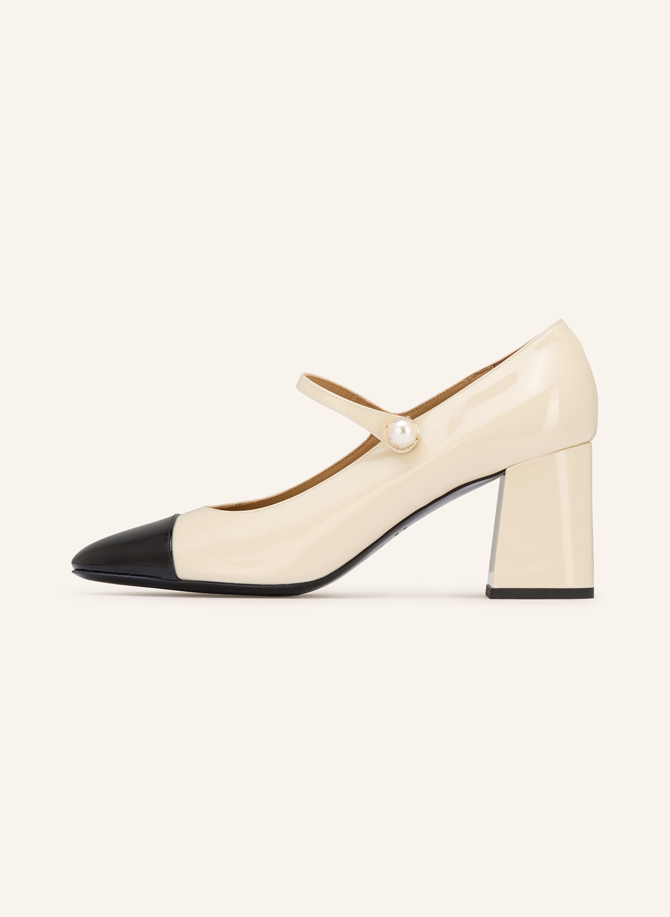 Thumbnail - Prosperine Mary-Jane-Pumps Mit Schmuckperlen weiss