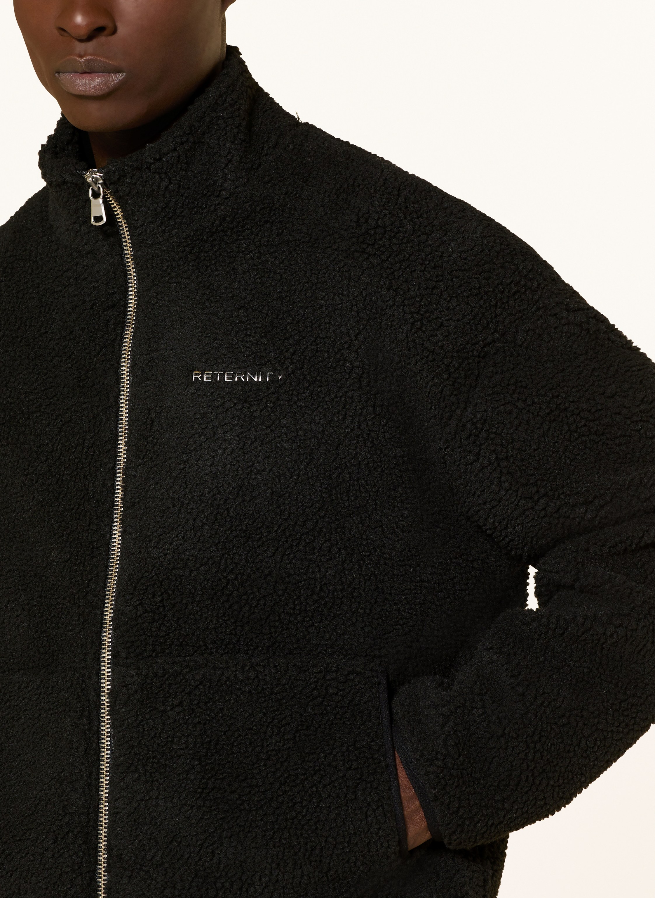 Thumbnail - Reternity Teddyfell-Jacke schwarz