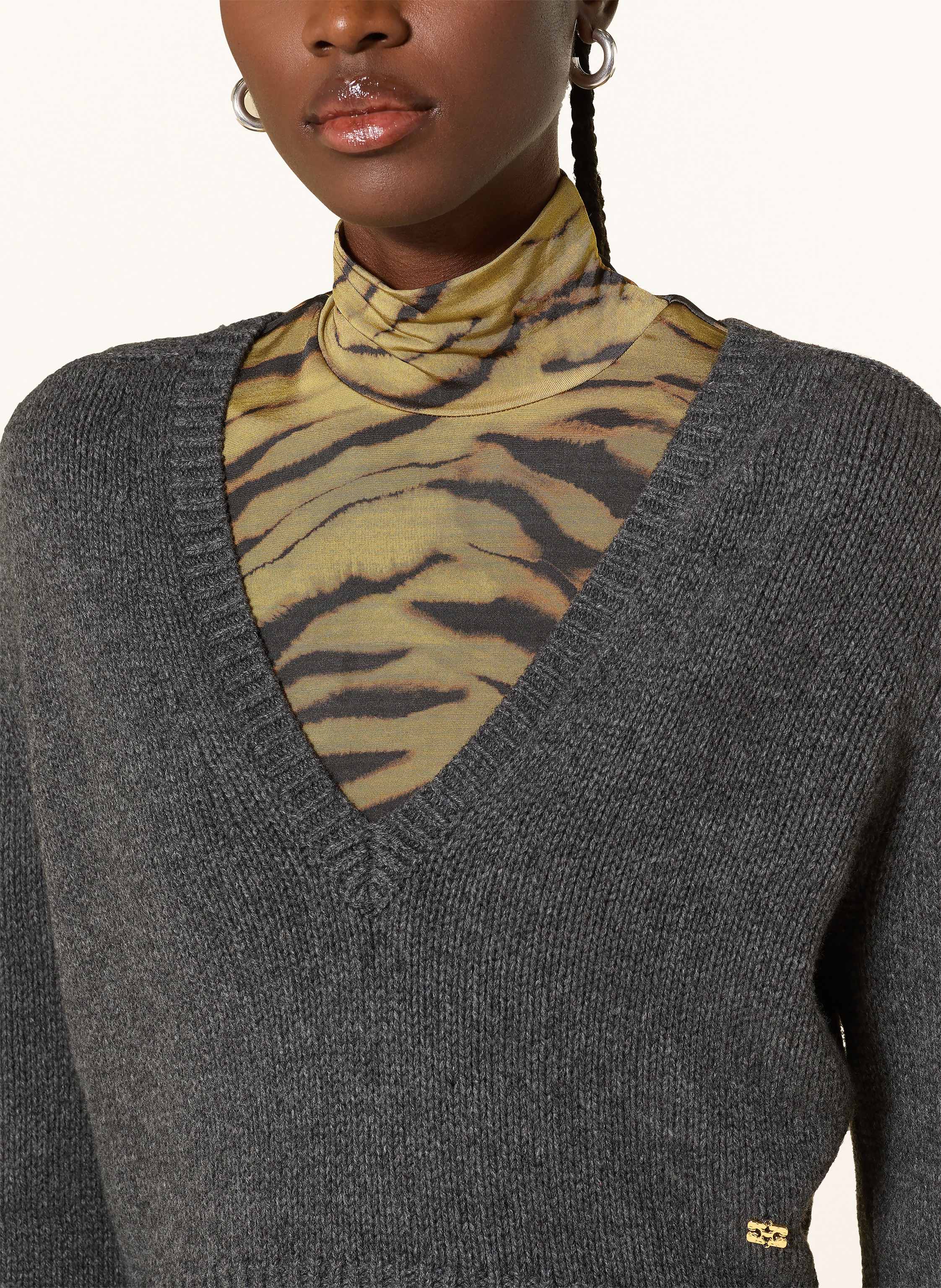 Thumbnail - Ganni Pullover grau