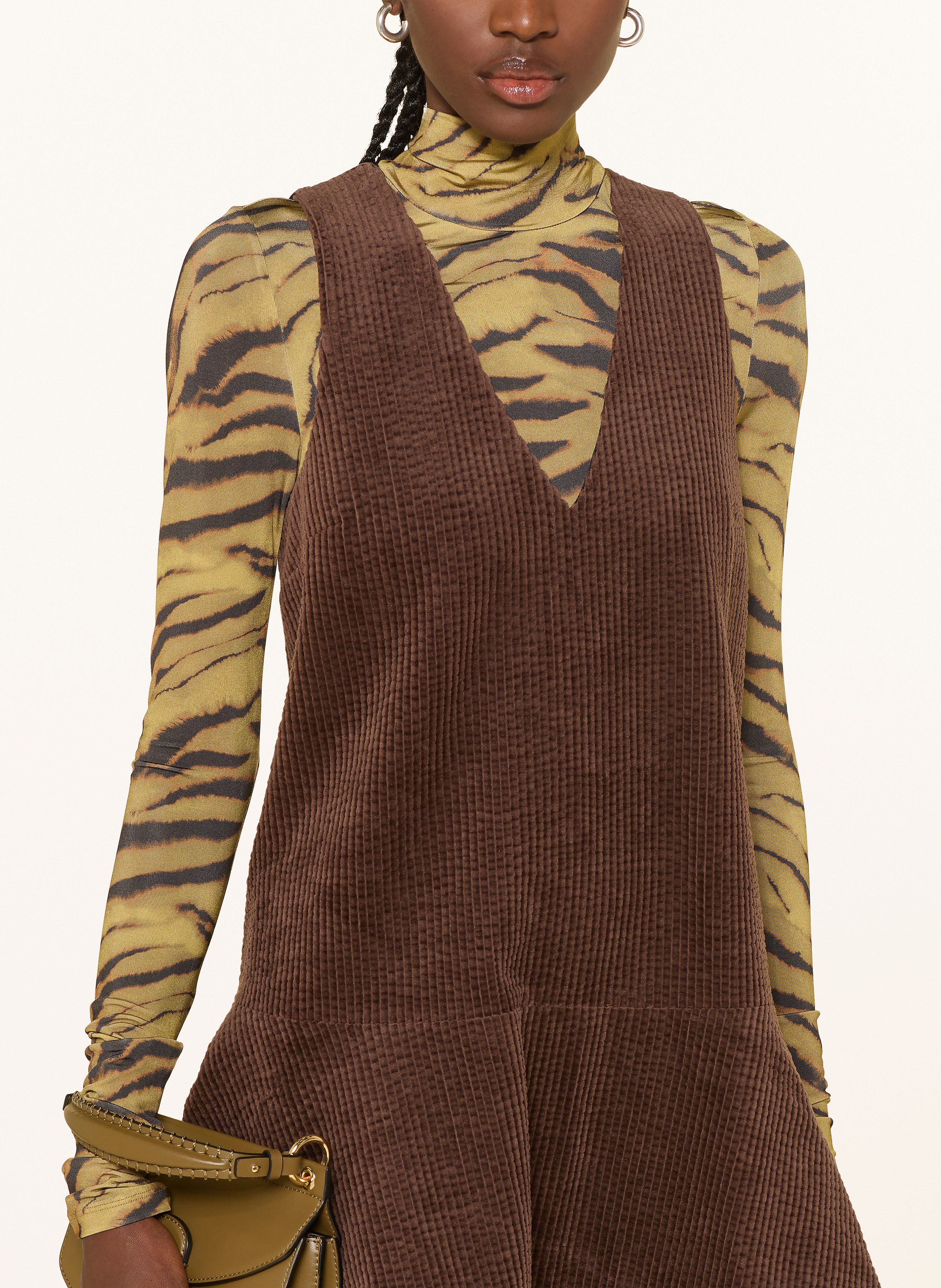 Thumbnail - Ganni Cordkleid braun