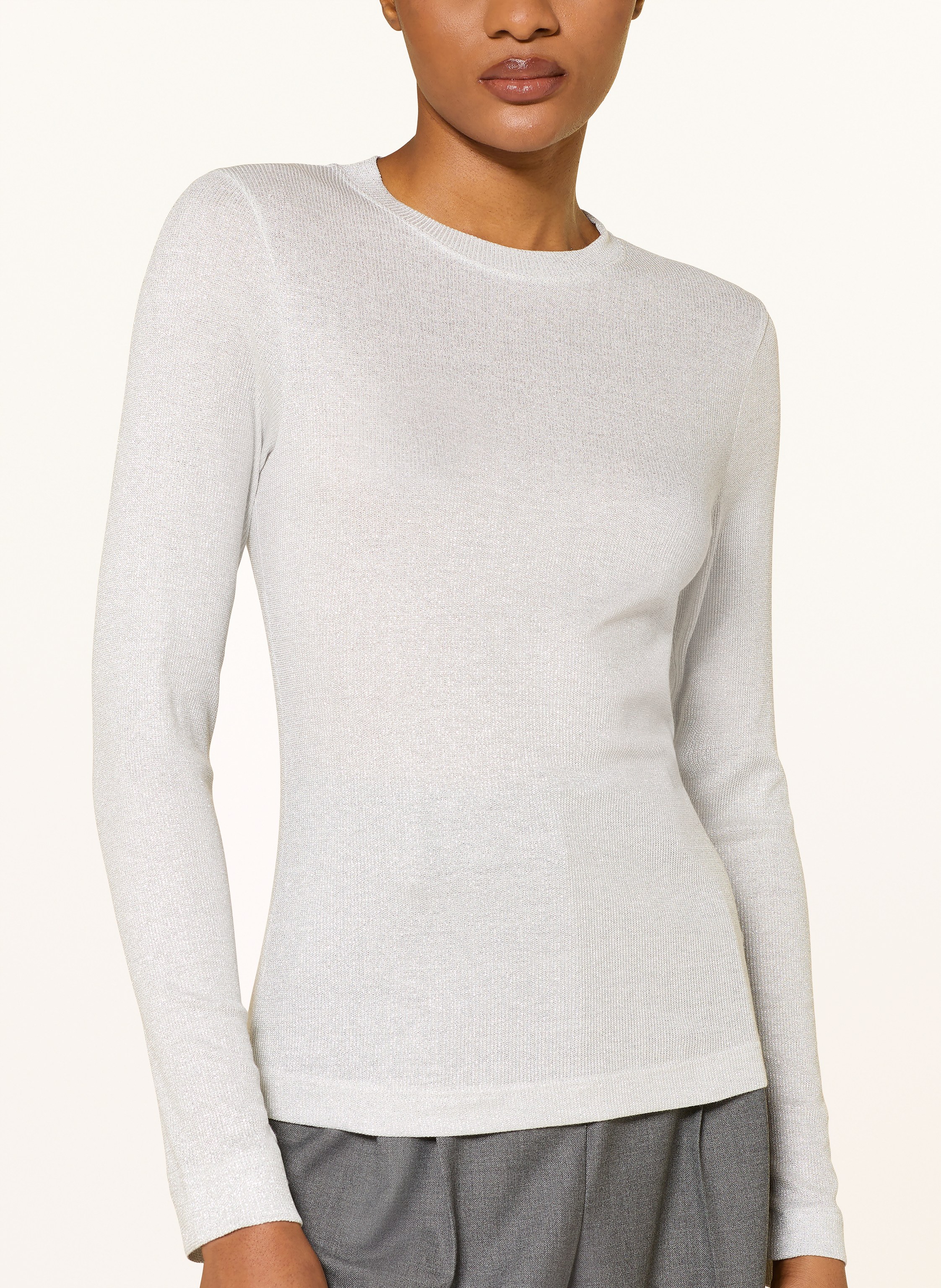 Thumbnail - Lilienfels Longsleeve Mit Glitzergarn silber