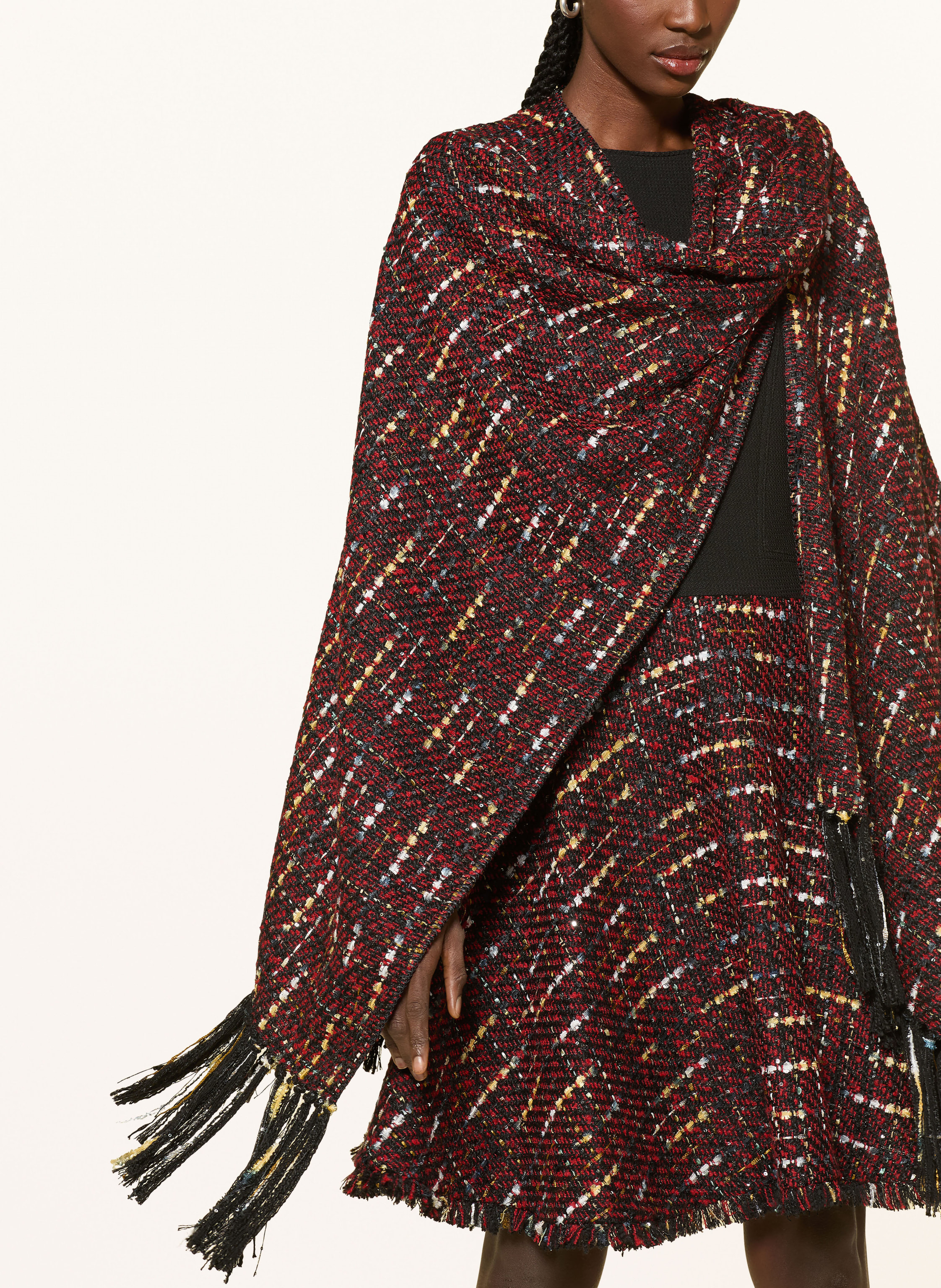 Thumbnail - Talbot Runhof Cocktailkleid Im Materialmix schwarz