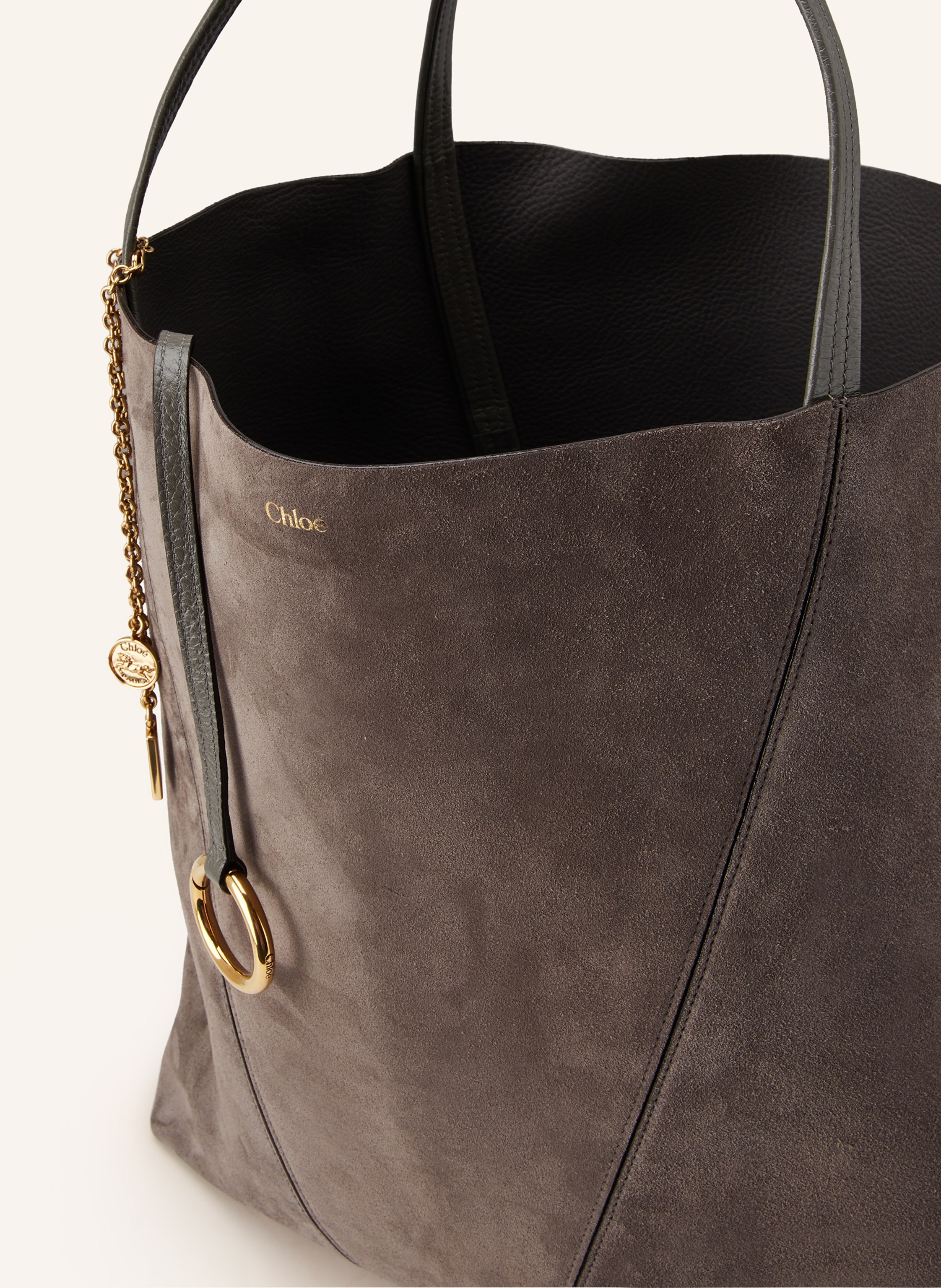 Thumbnail - Chloé Shopper Spin grau