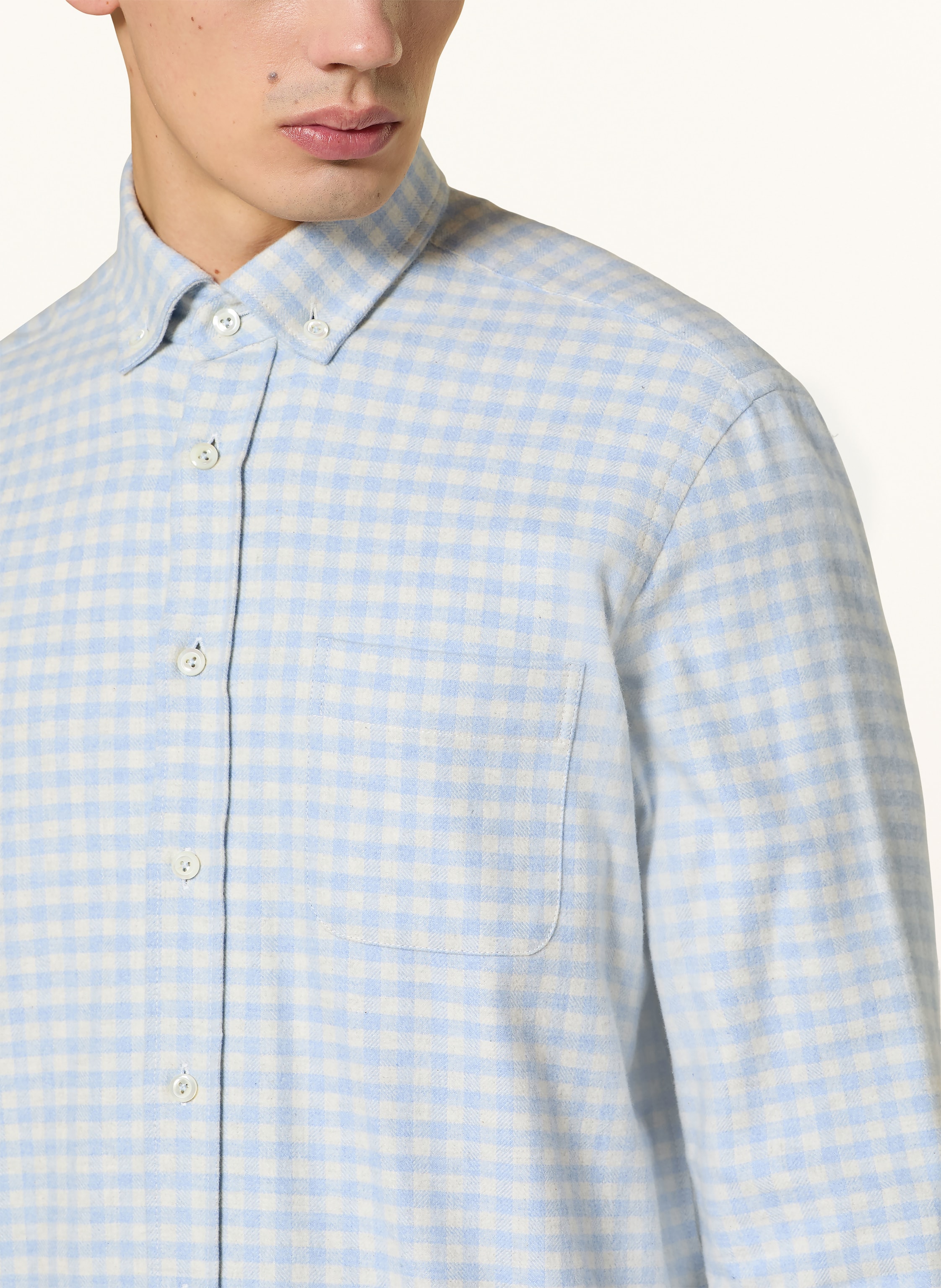 Thumbnail - Van Laack Flanellhemd Roy Tailored Fit blau