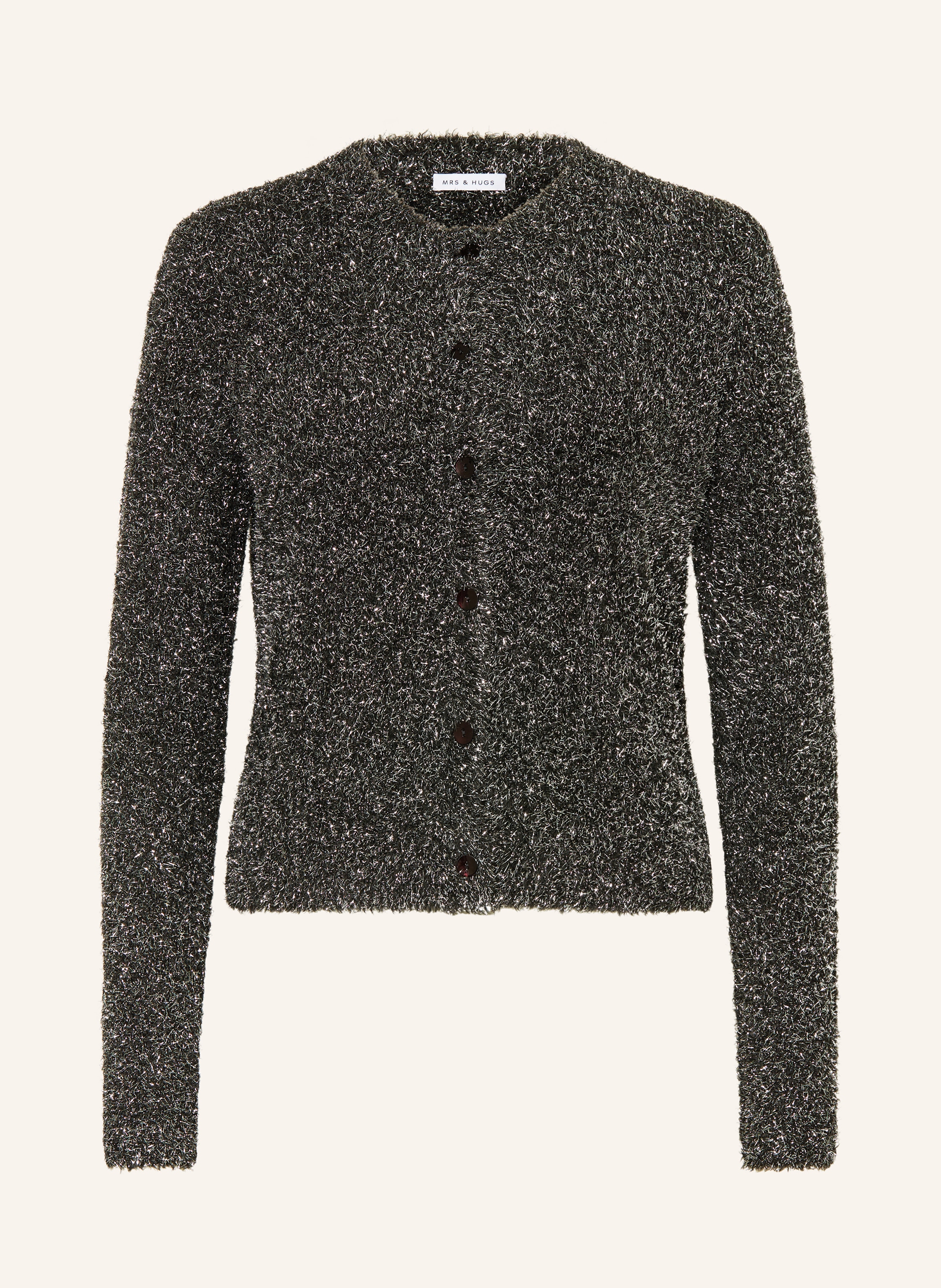 Mrs & Hugs Strickjacke Mit Glitzergarn schwarz