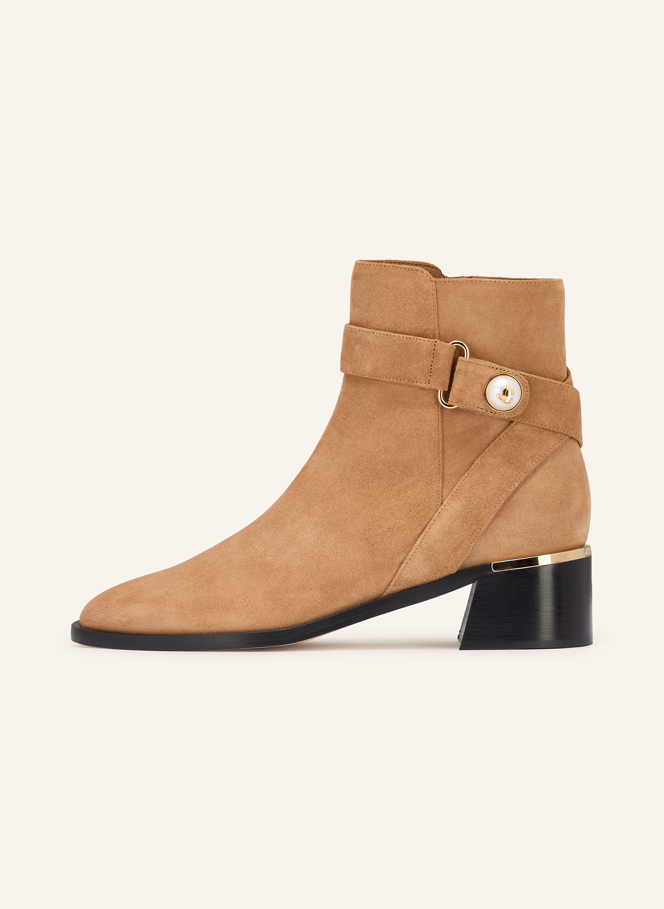 Thumbnail - Jimmy Choo Stiefeletten Noor 45 Mit Schmuckperlen braun