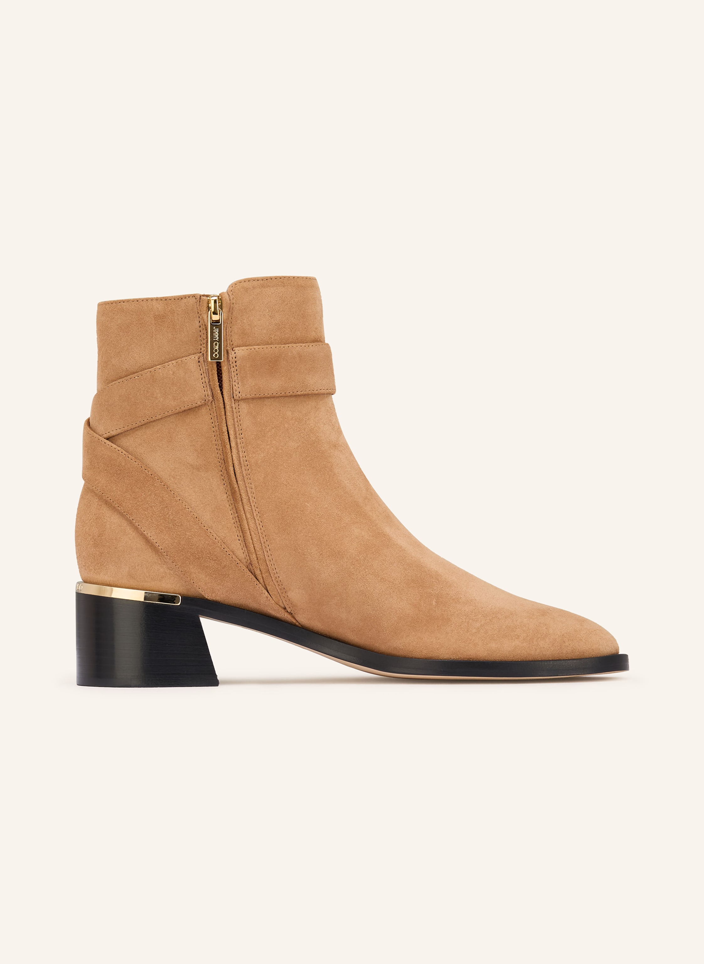 Thumbnail - Jimmy Choo Stiefeletten Noor 45 Mit Schmuckperlen braun