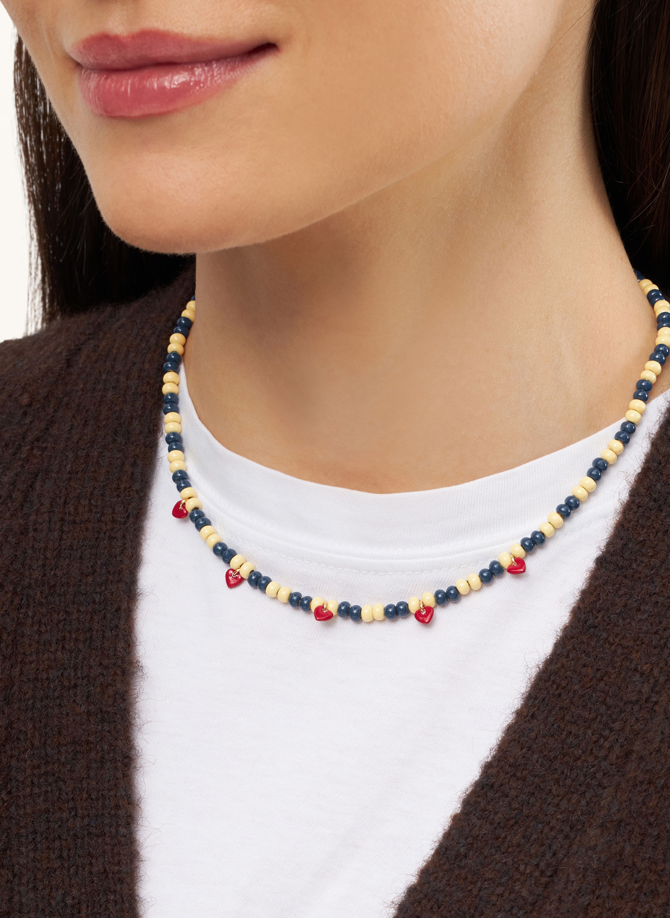 Thumbnail - Lulu Copenhagen Halskette Color Ball Heart blau