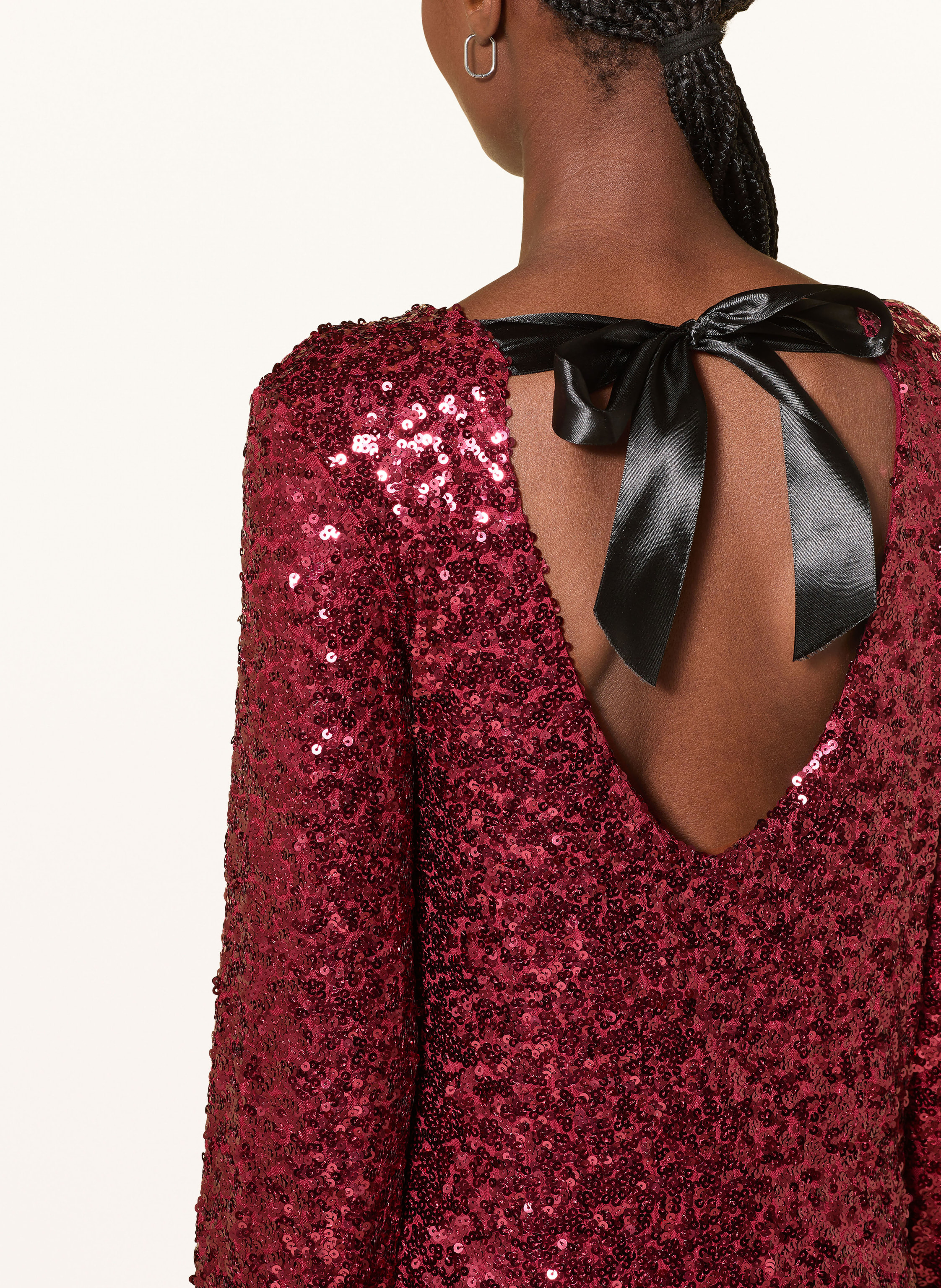 Thumbnail - Miss Goodlife Kleid Mit Pailletten rot