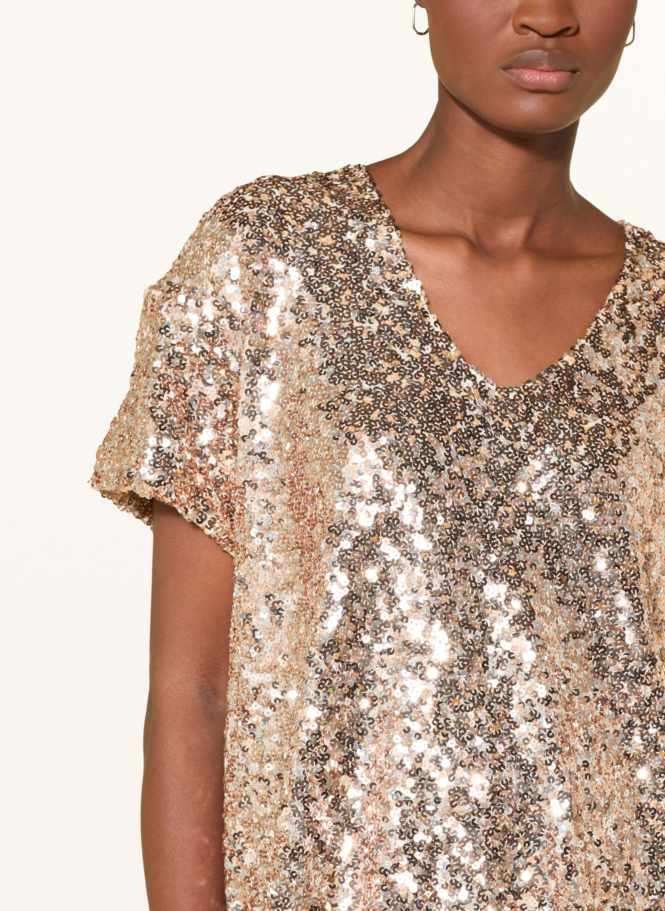 Thumbnail - Miss Goodlife Blusenshirt Mit Pailletten beige