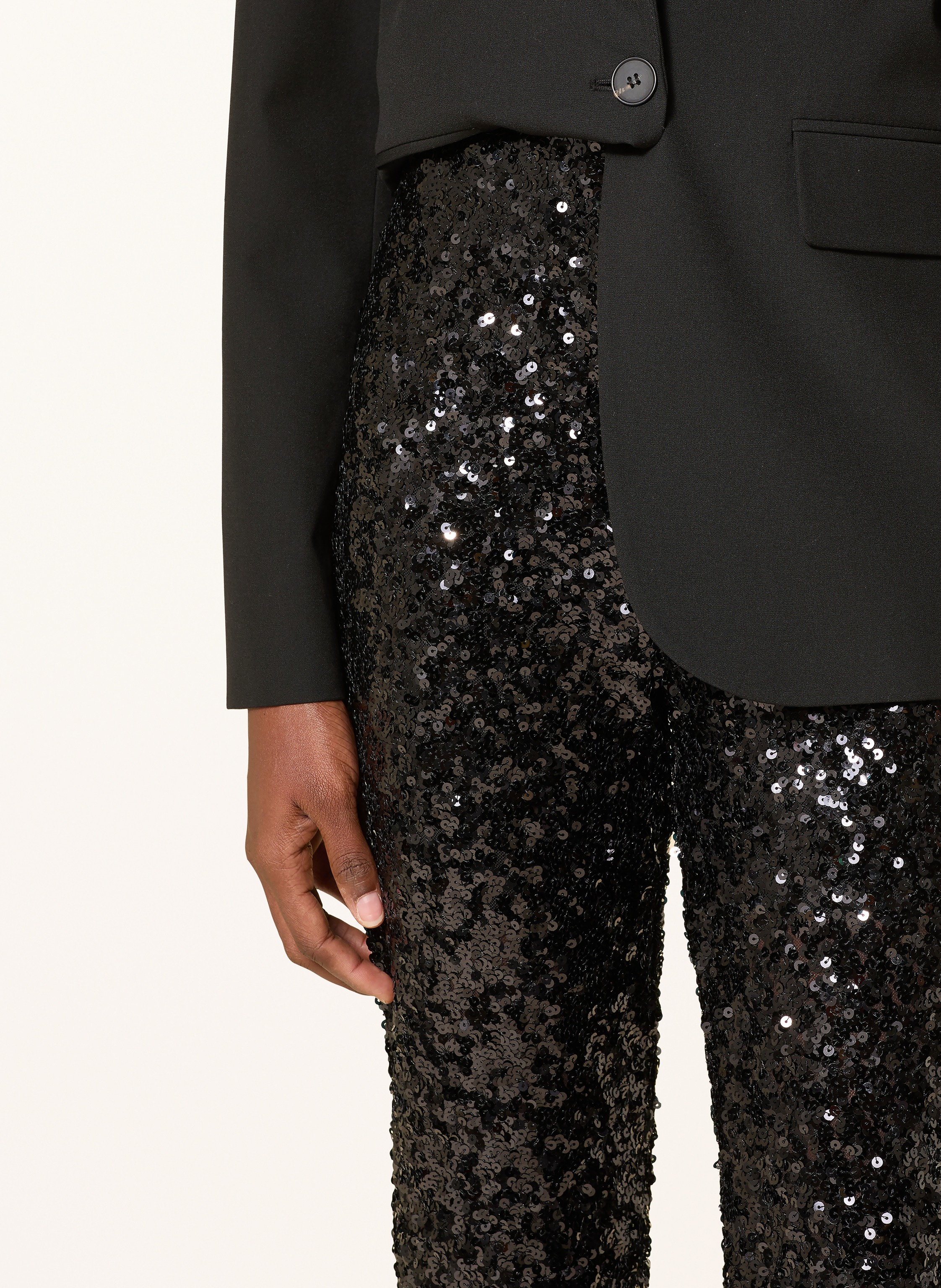 Thumbnail - Miss Goodlife Bootcut-Hose Mit Pailletten schwarz