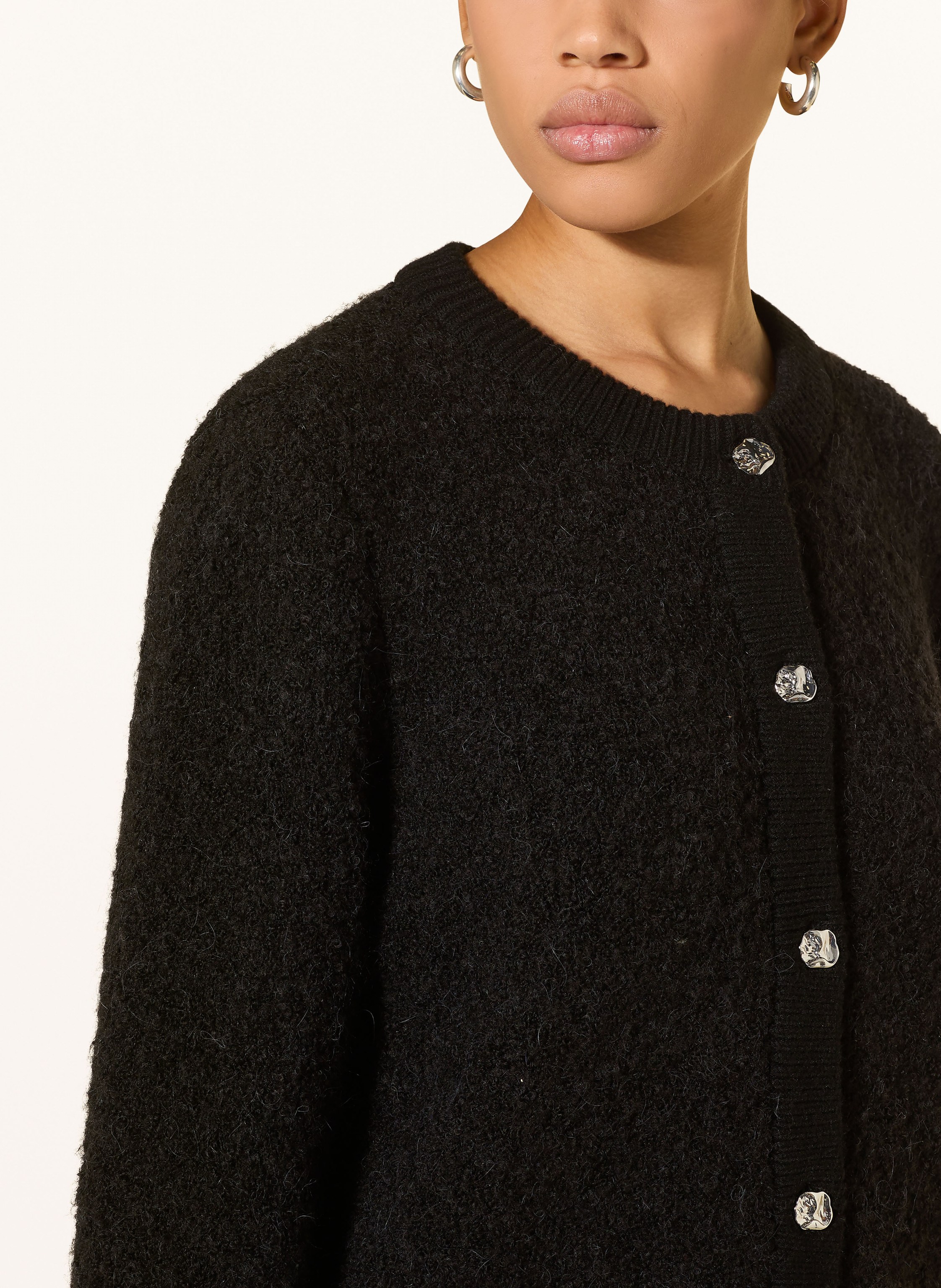 Thumbnail - Msch Copenhagen Strickjacke Mschnerida Aus Bouclé schwarz