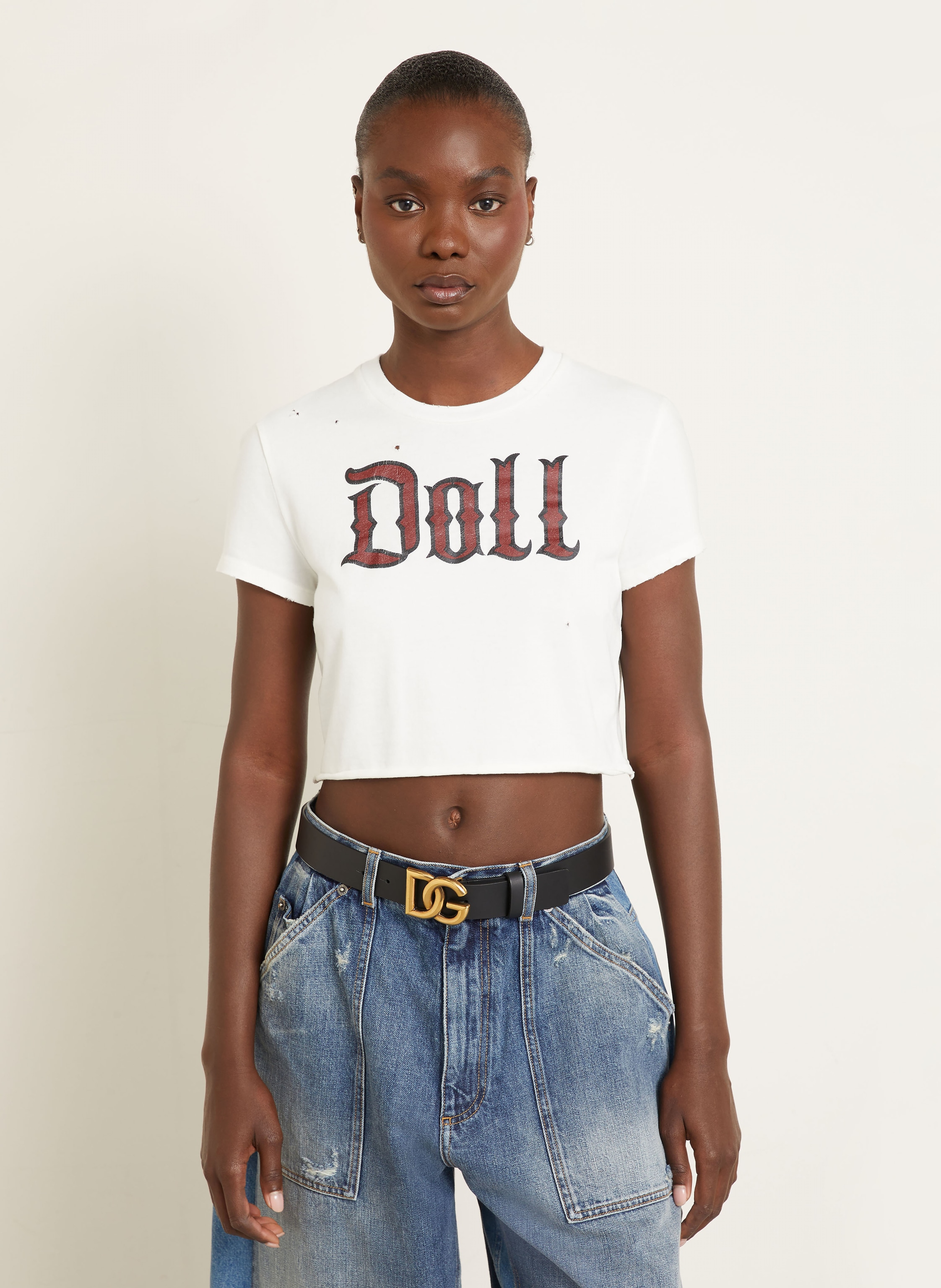 Thumbnail - Dolce & Gabbana Cropped-Shirt weiss