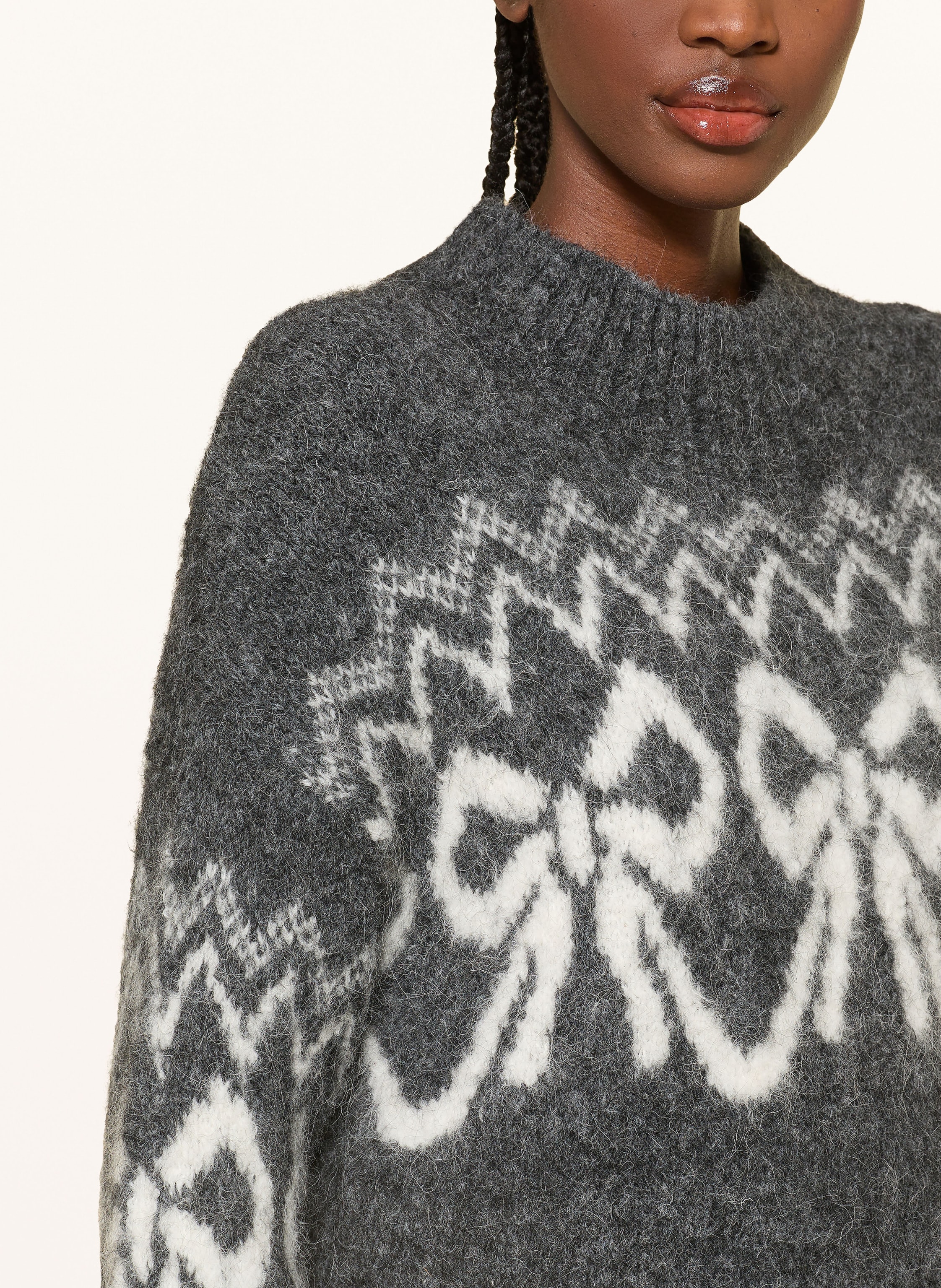 Thumbnail - Mrs & Hugs Pullover Mit Alpaka grau