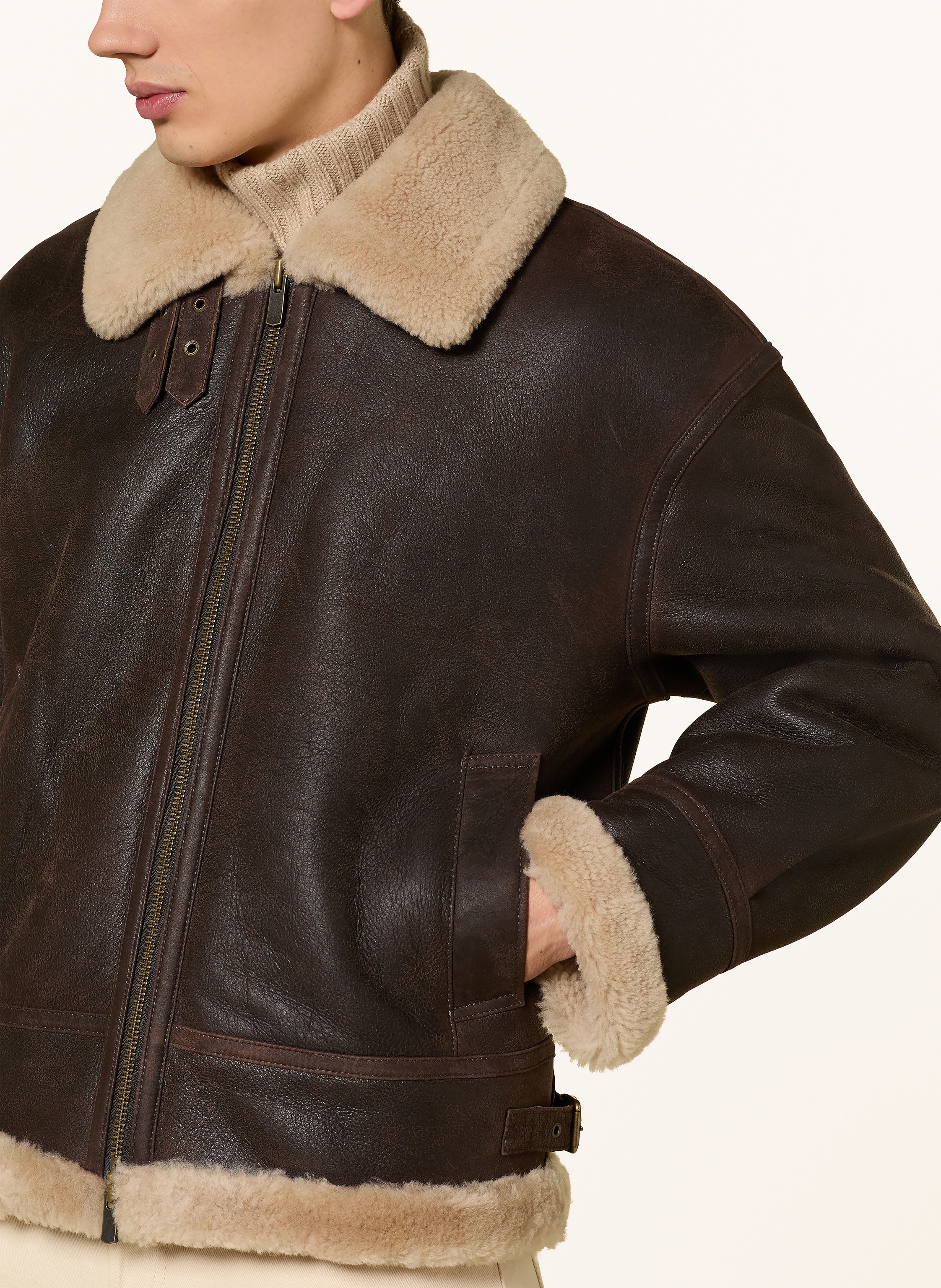 Thumbnail - Arma Lederjacke Sano Aus Lammfell braun