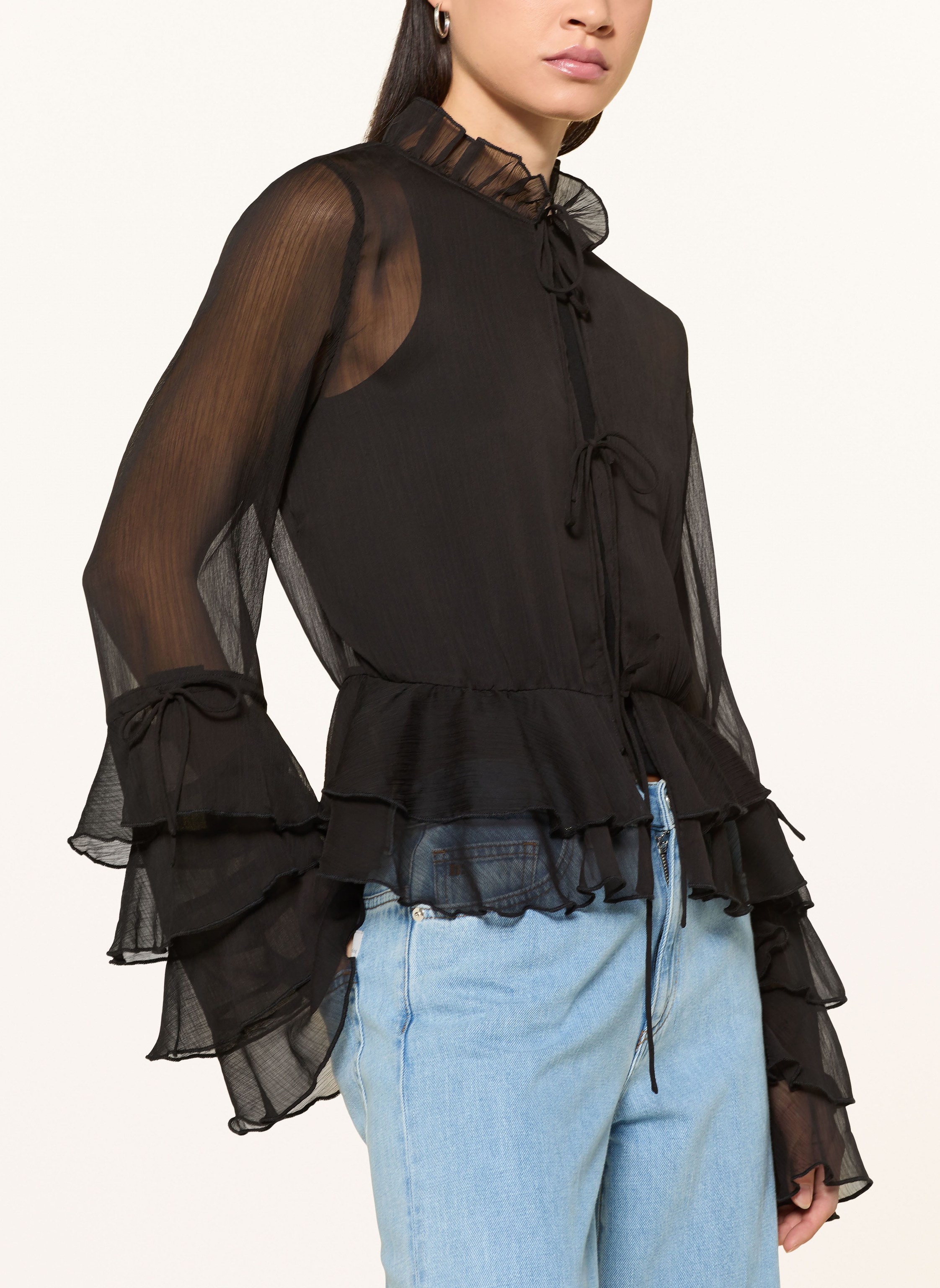 Thumbnail - Sofie Schnoor Blusenshirt Macisw Mit Volants schwarz