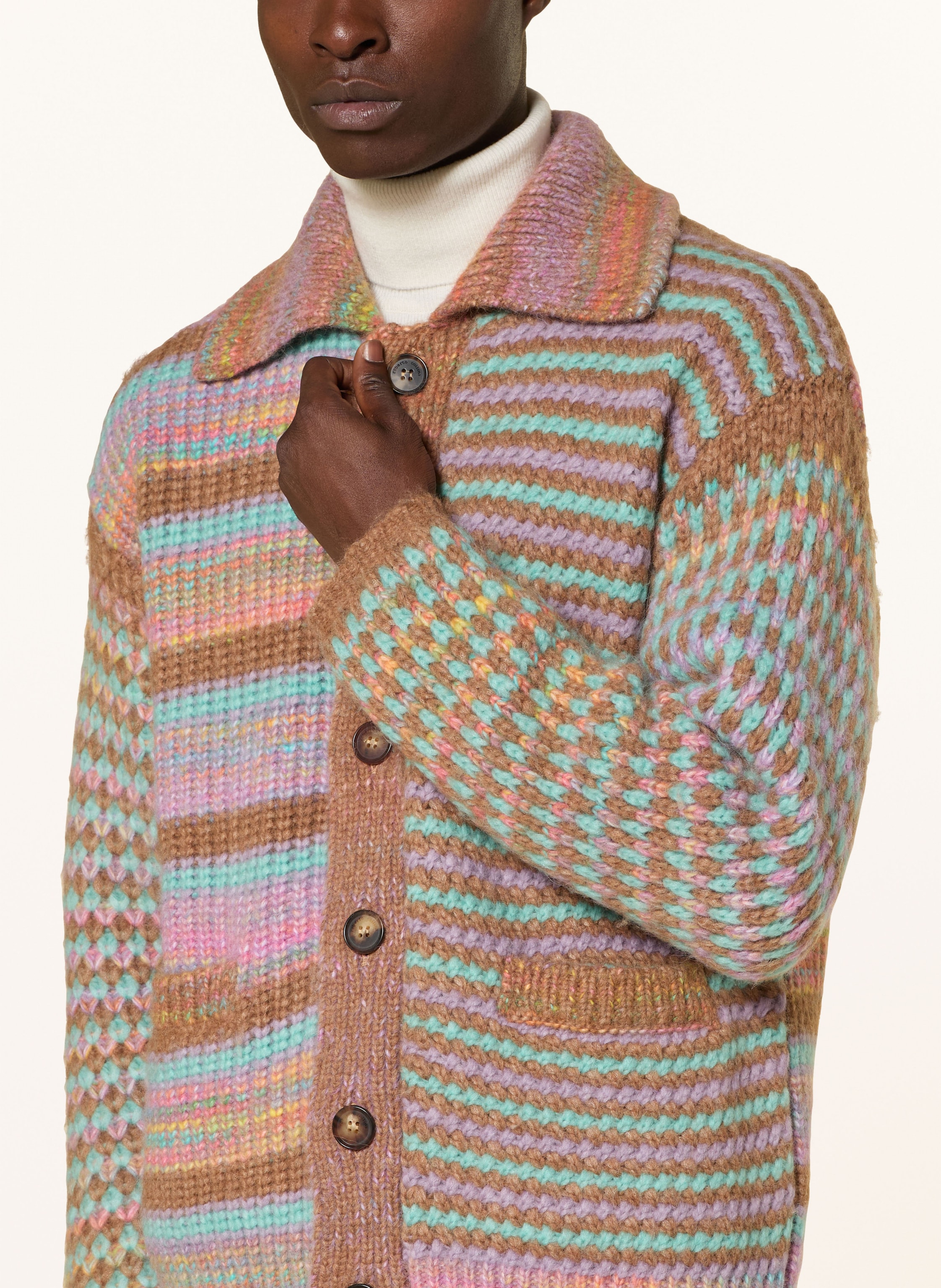 Thumbnail - Roberto Collina Strickjacke Mit Alpaka pink